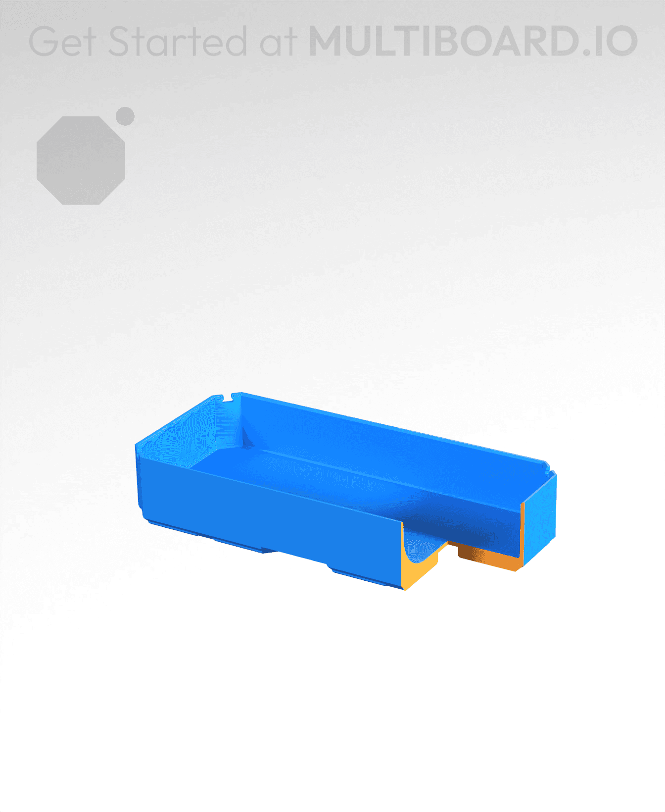 2x1x0.5 - Curved Bin - Multibin Insert 3d model