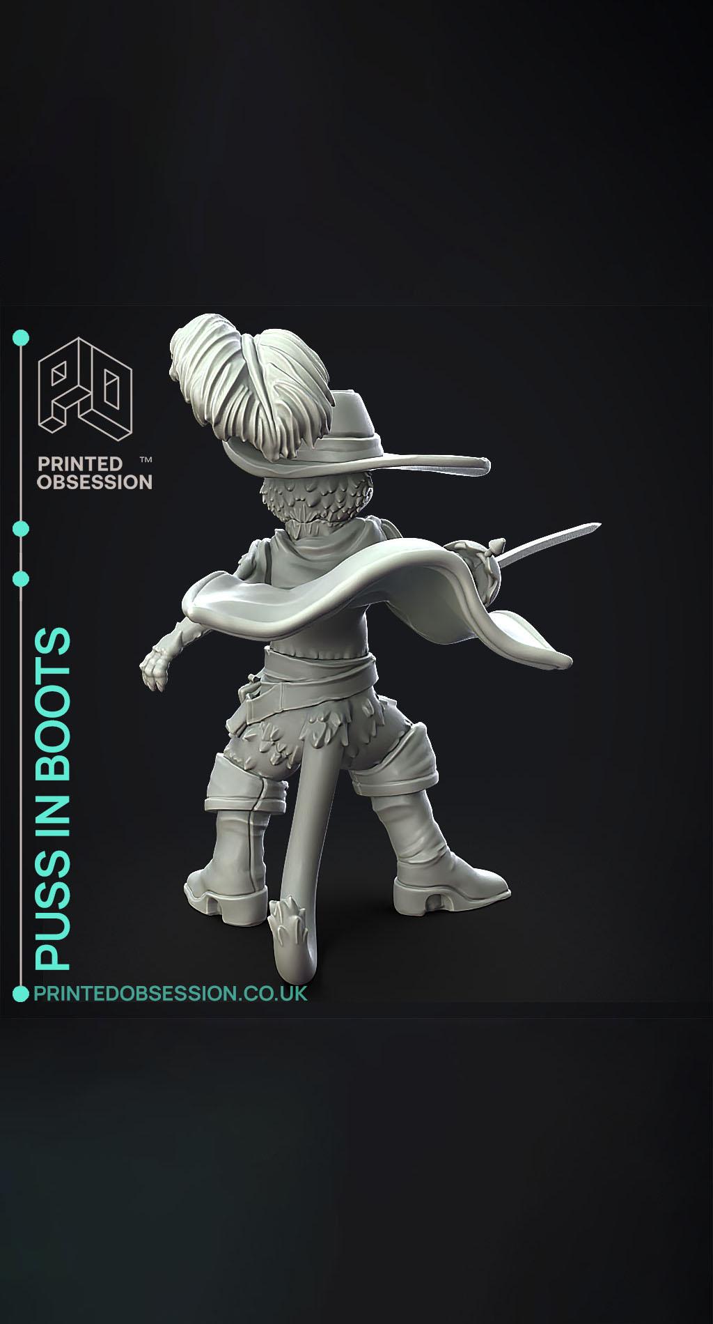 Puss in Boots - Tabaxi Caravan - PRESUPPORTED - Illustrated and Stats - 32mm scale			 3d model