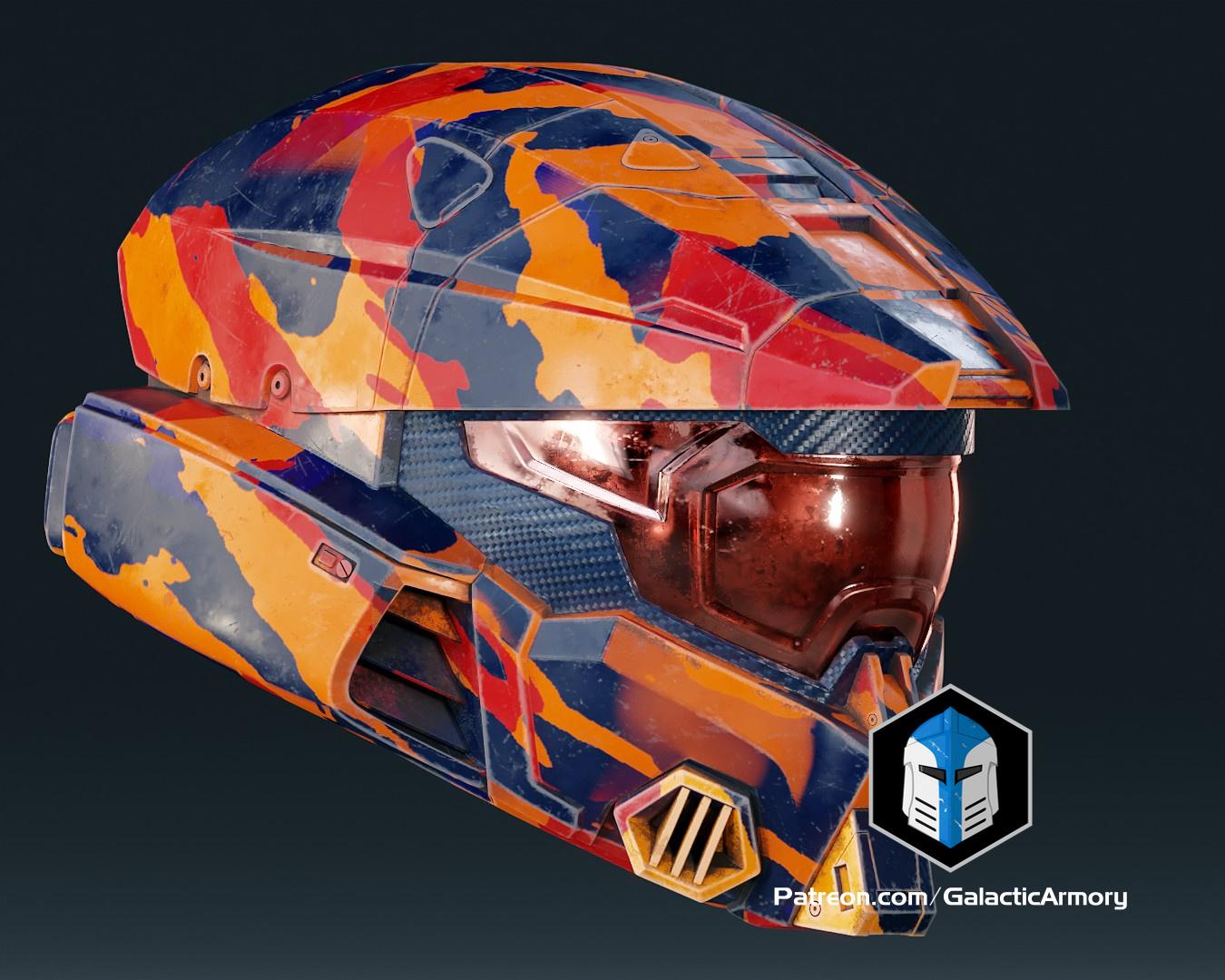 Halo Infinite Mark 7 Helmet - 3D Print Files 3d model