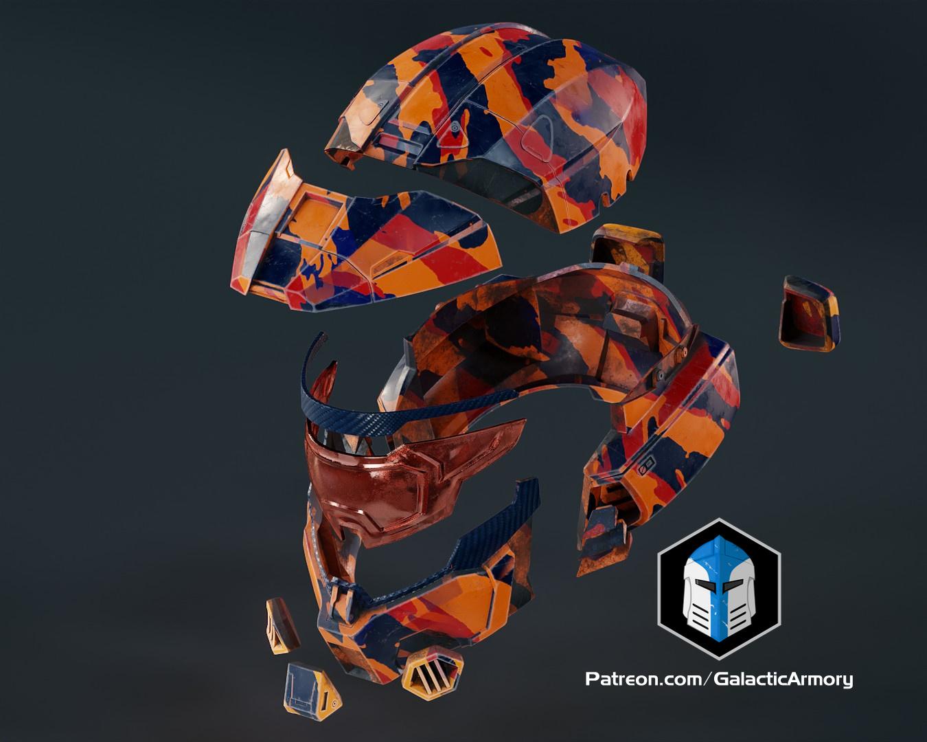 Halo Infinite Mark 7 Helmet - 3D Print Files 3d model