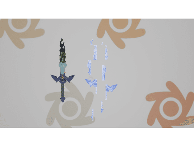 Decayed master sword totk 3d model