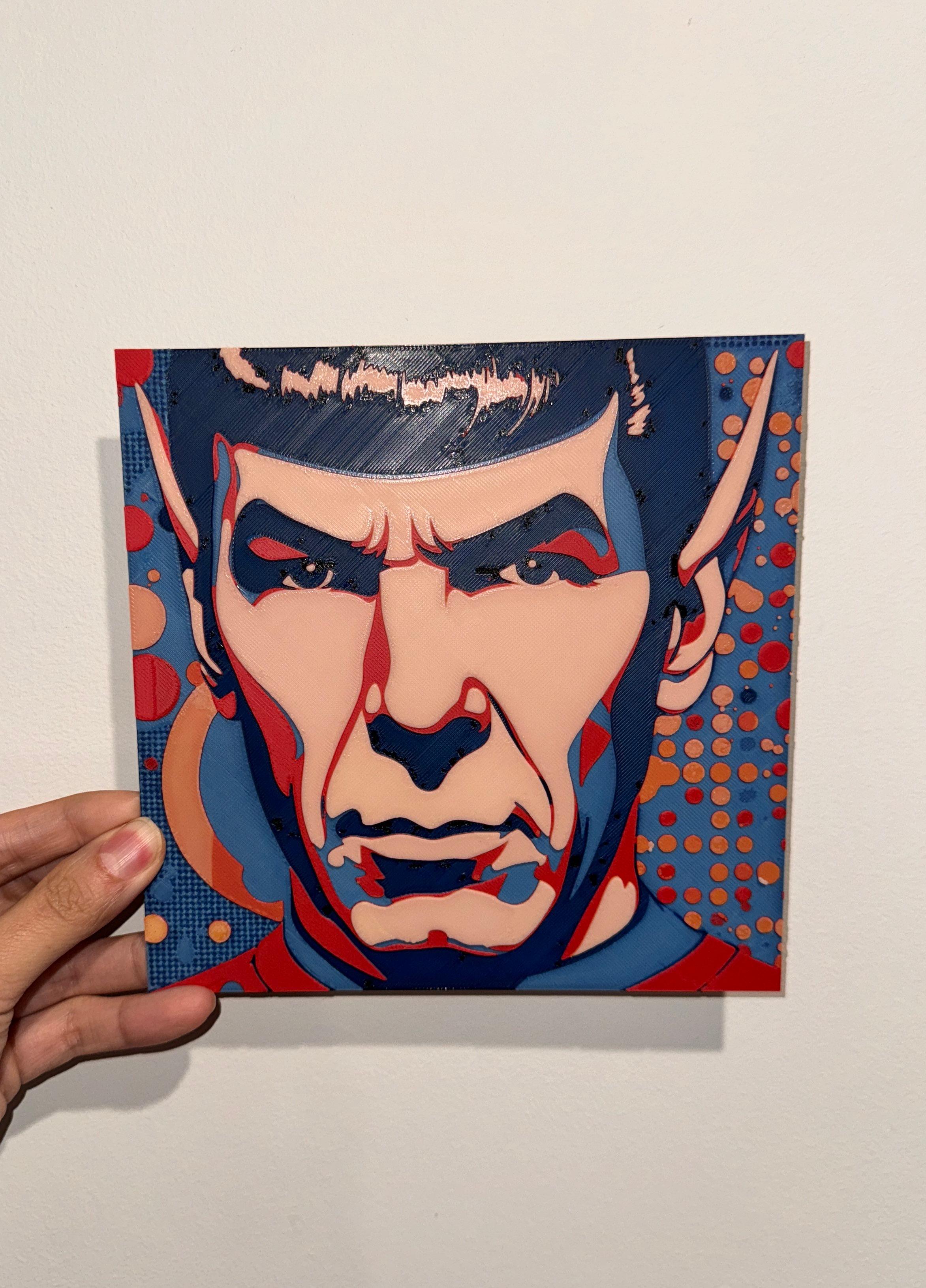 Spock Art Pop Art - HueForge Print 3d model