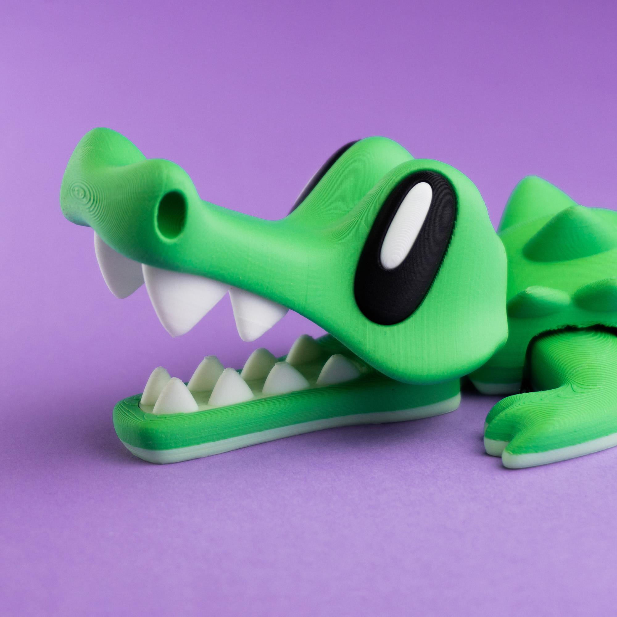 Blob Crocodile - Articulated Flexi Fidget Toy 3d model