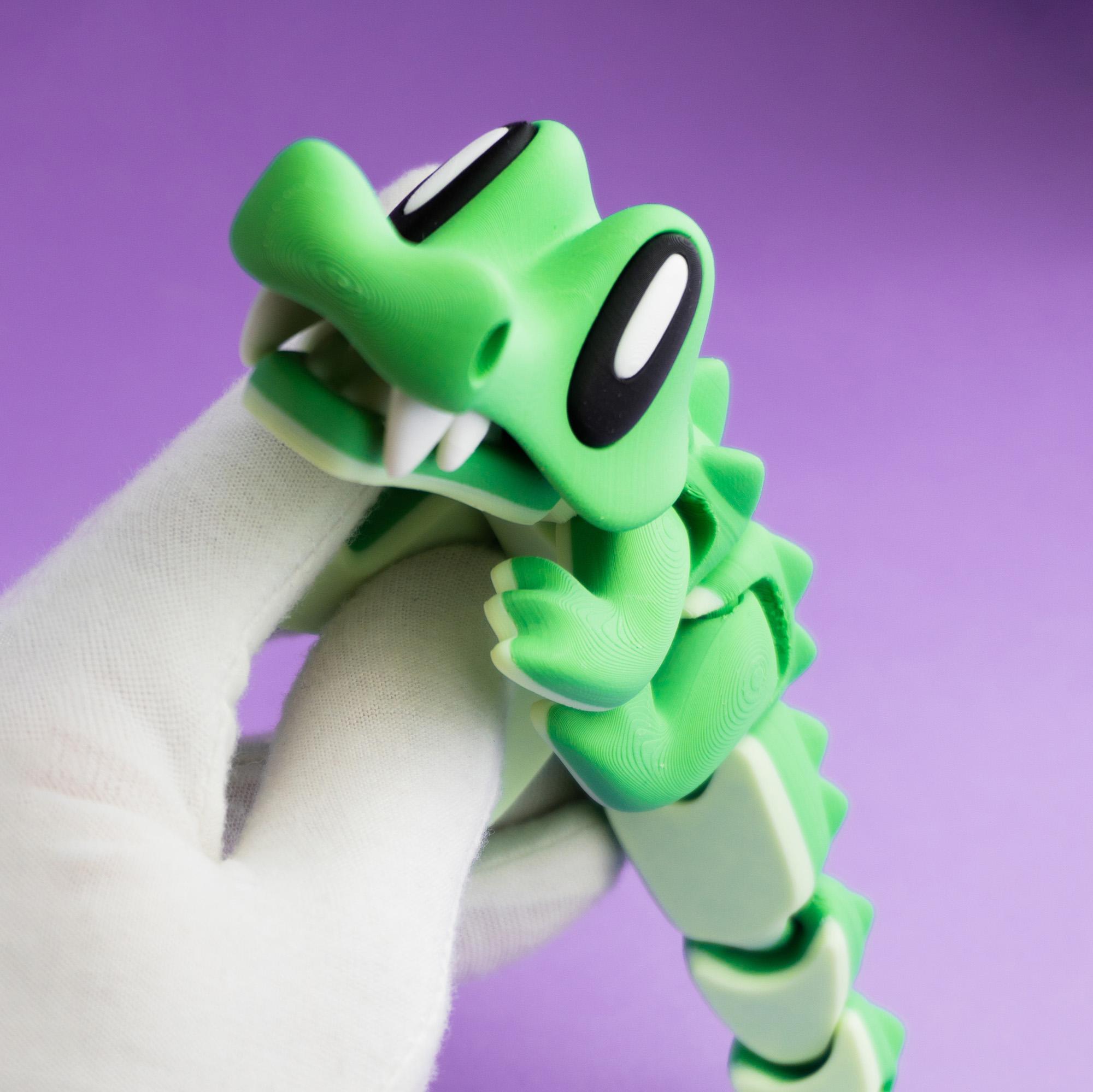 Blob Crocodile - Articulated Flexi Fidget Toy 3d model