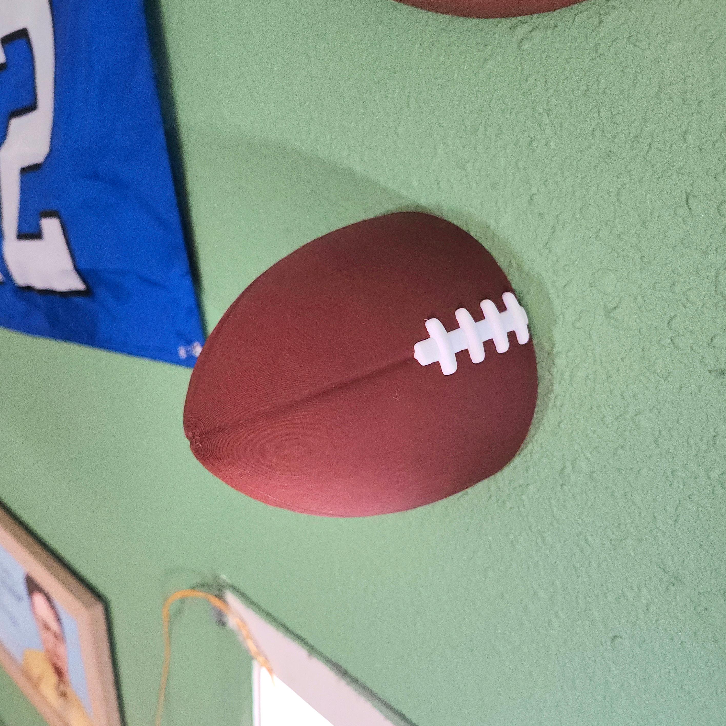 Lifesize Decorative American Football Half v2 :: 'Wall Ballz' Hanging Pop-Out 3D Art Collection 3d model