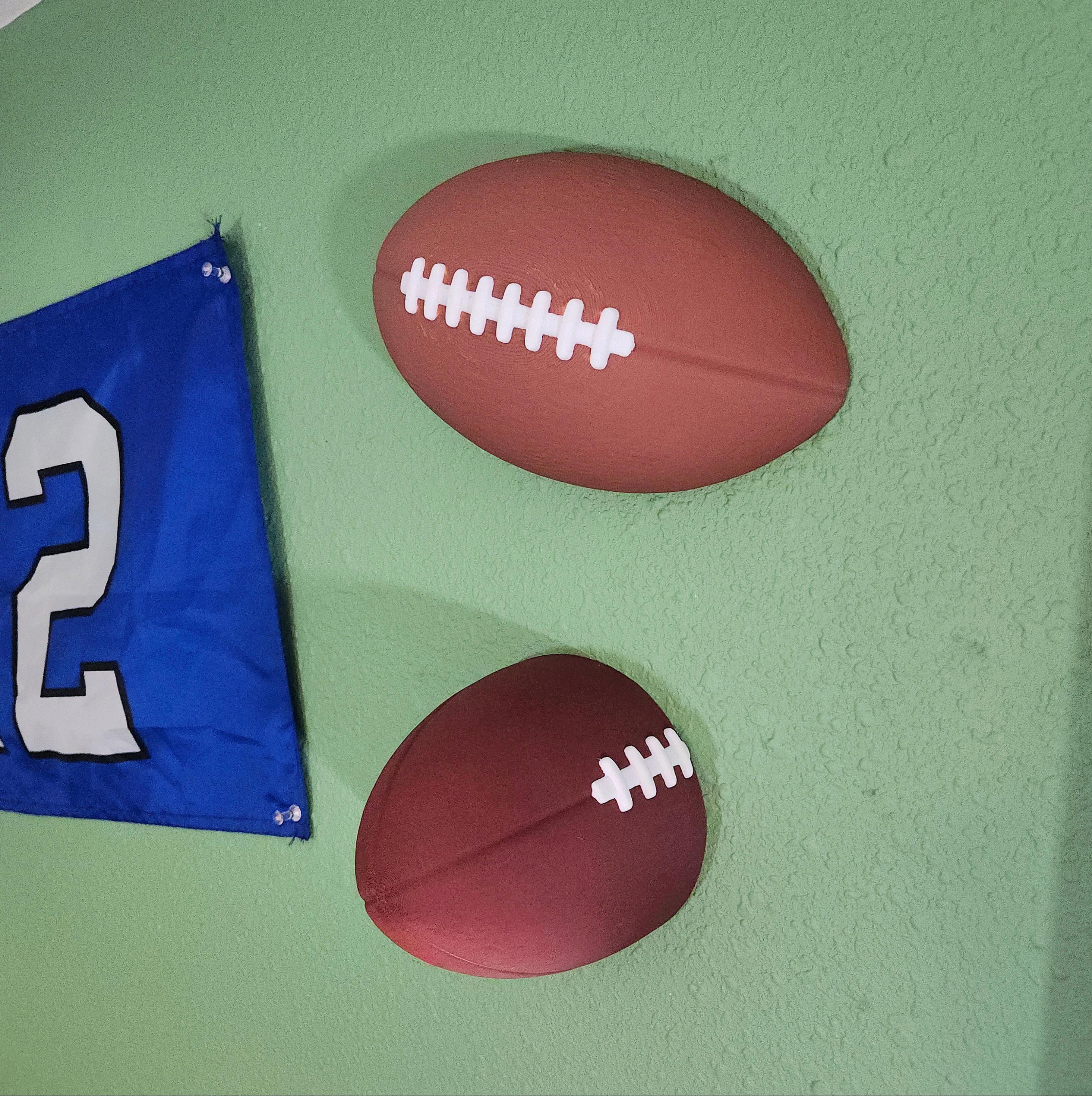 Decorative Hanging Lifesize American Football Half v1 Pop-Out 3D Art :: WALL BALLZ 3d model