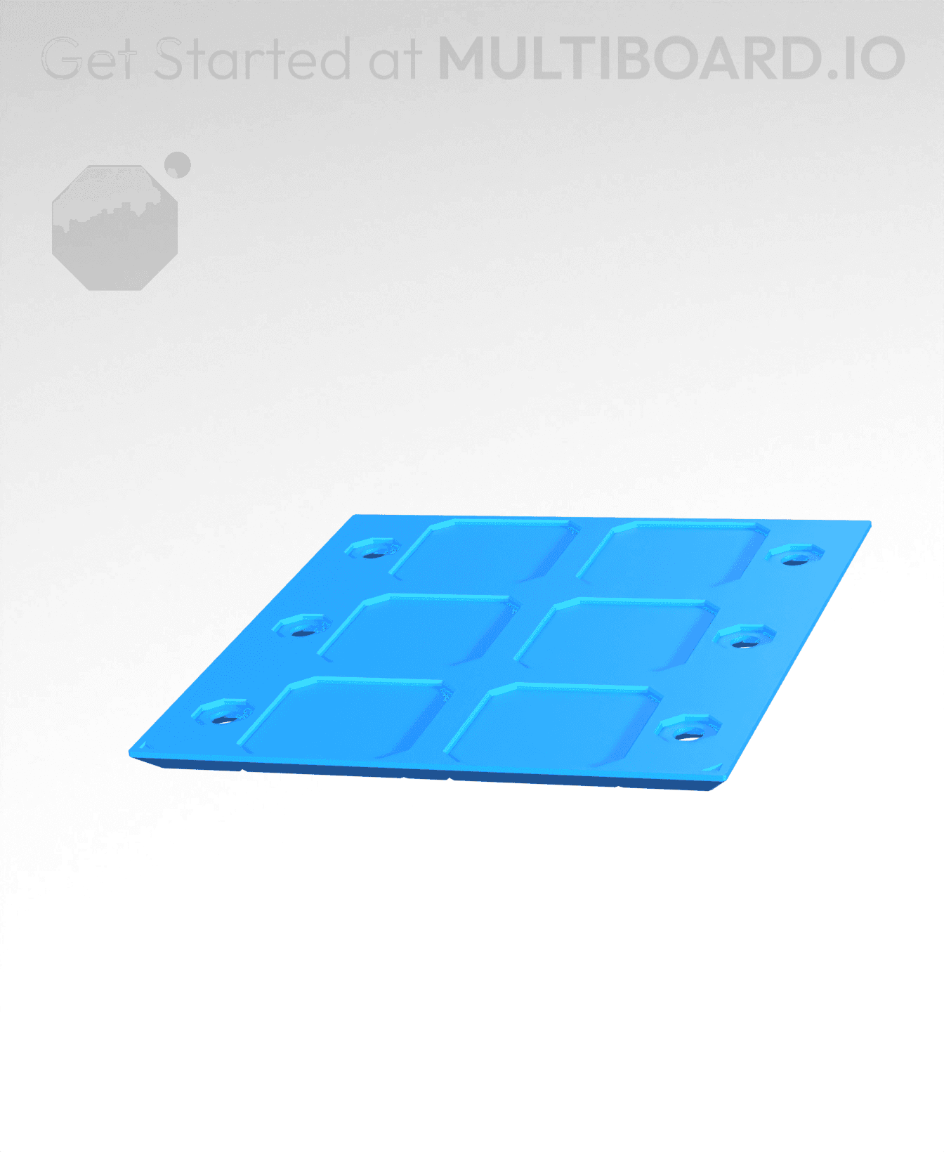 3x3 - Internal Grid - Simple Drawer Stacking Plate 3d model