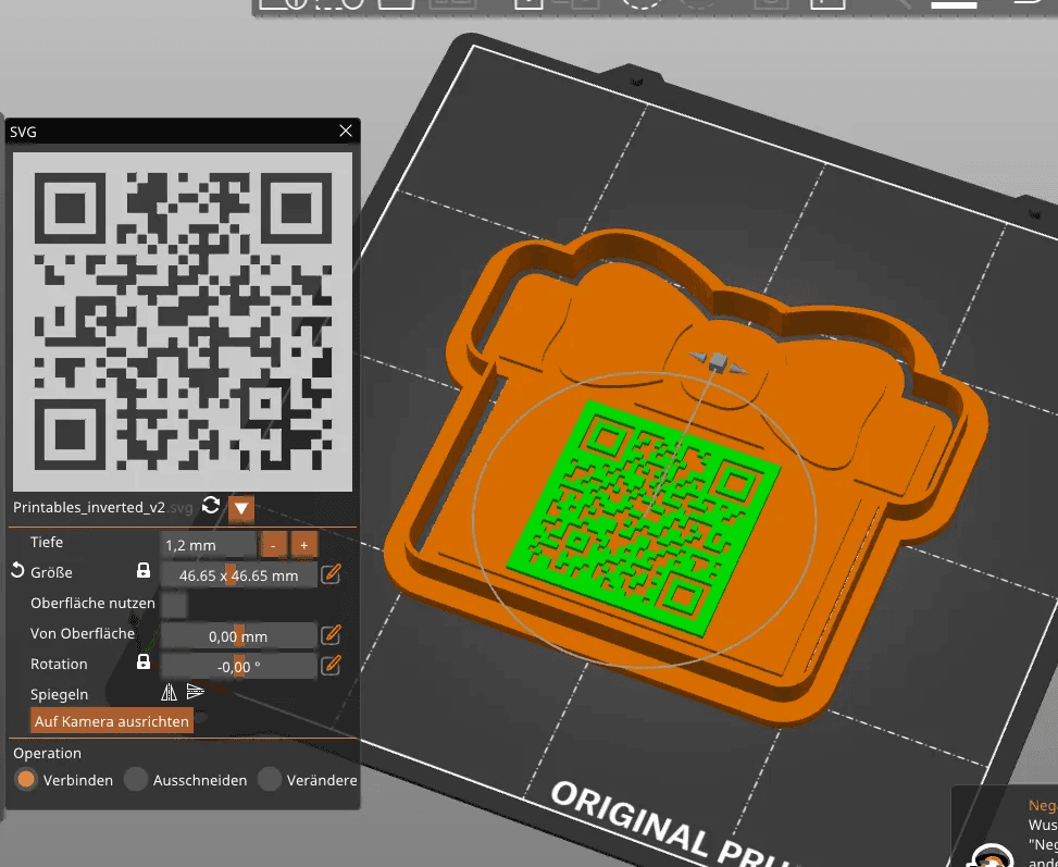 Put your Wish List QR Code on a Cookie with PrusaSlicer 2.7 3d model