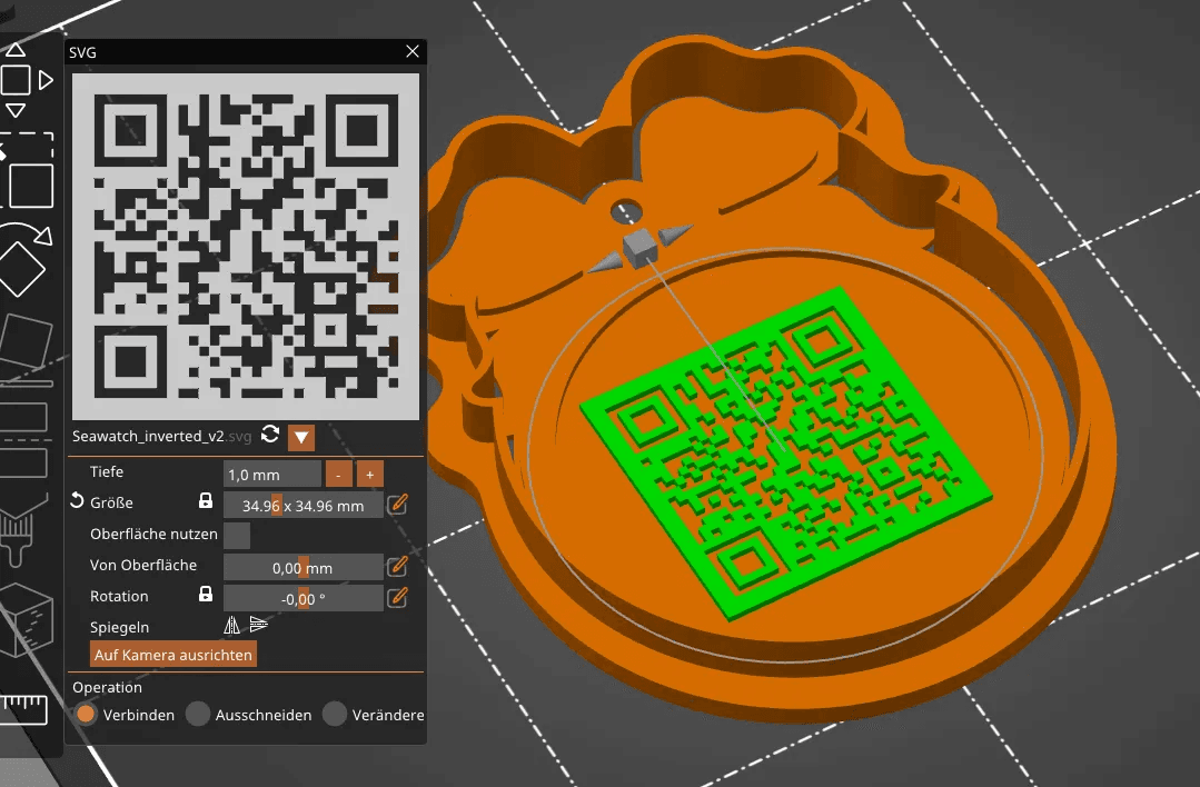 Put your Wish List QR Code on a Cookie with PrusaSlicer 2.7 3d model