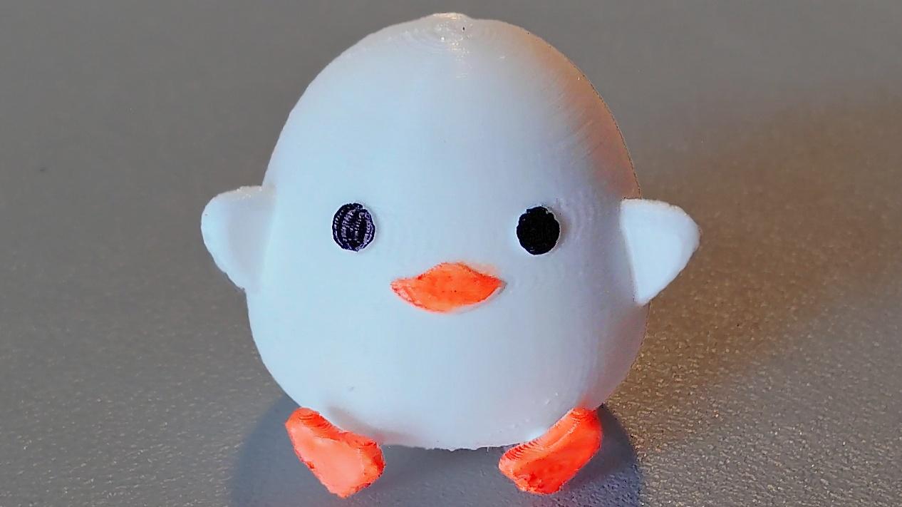 Cute Duck ( Easy Print Minimal Supports ) 3d model