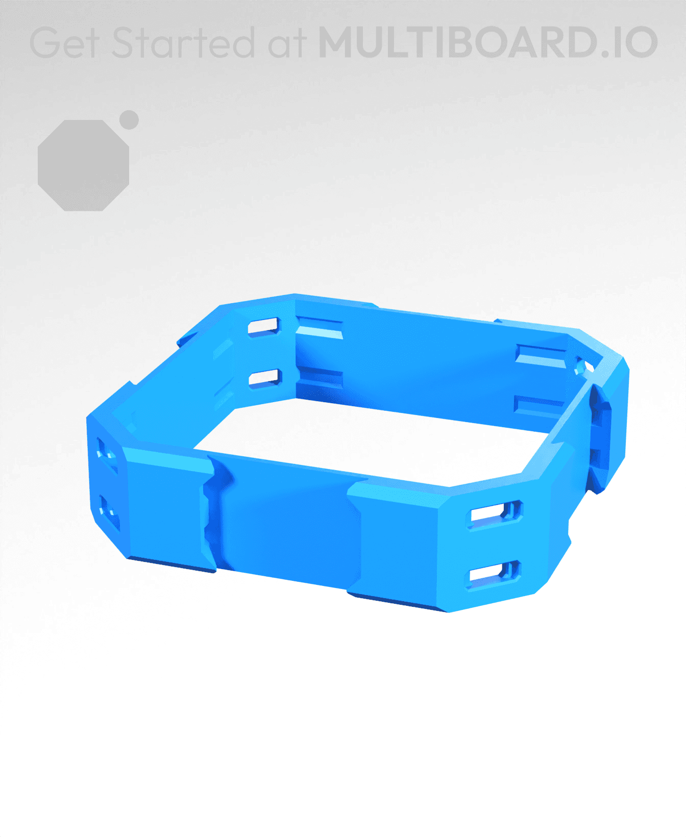 1x1x0.25 - Shell Center - Multibin Shell Ring 3d model