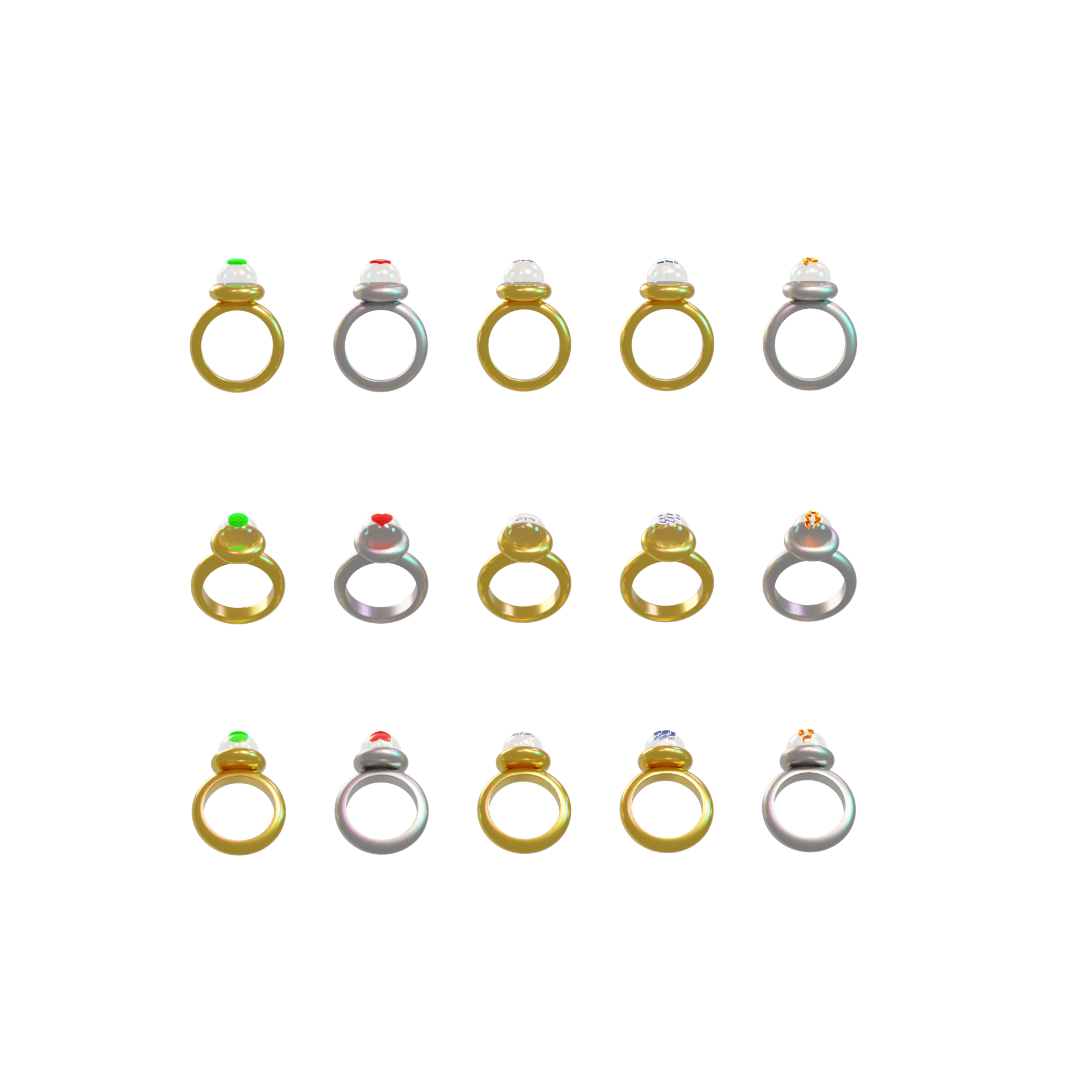 Captain Planet Ring Collection 3d model