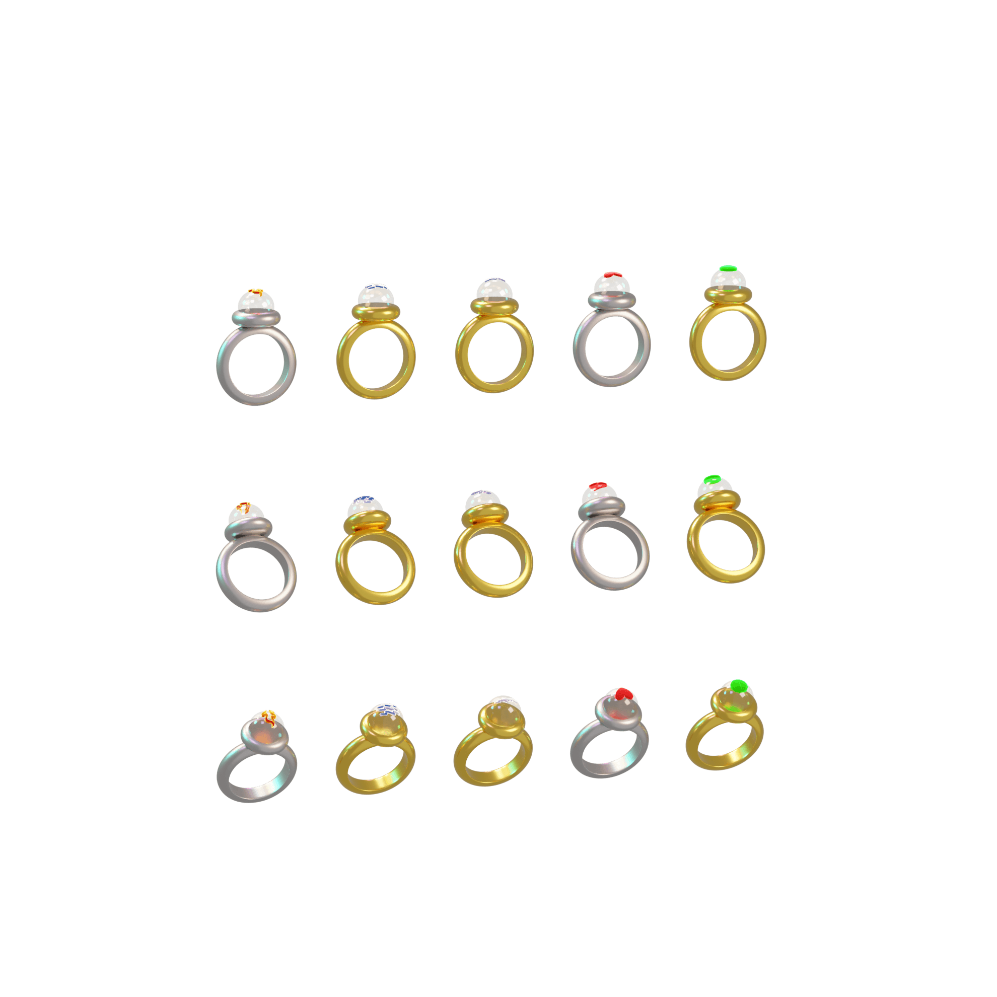 Captain Planet Ring Collection 3d model