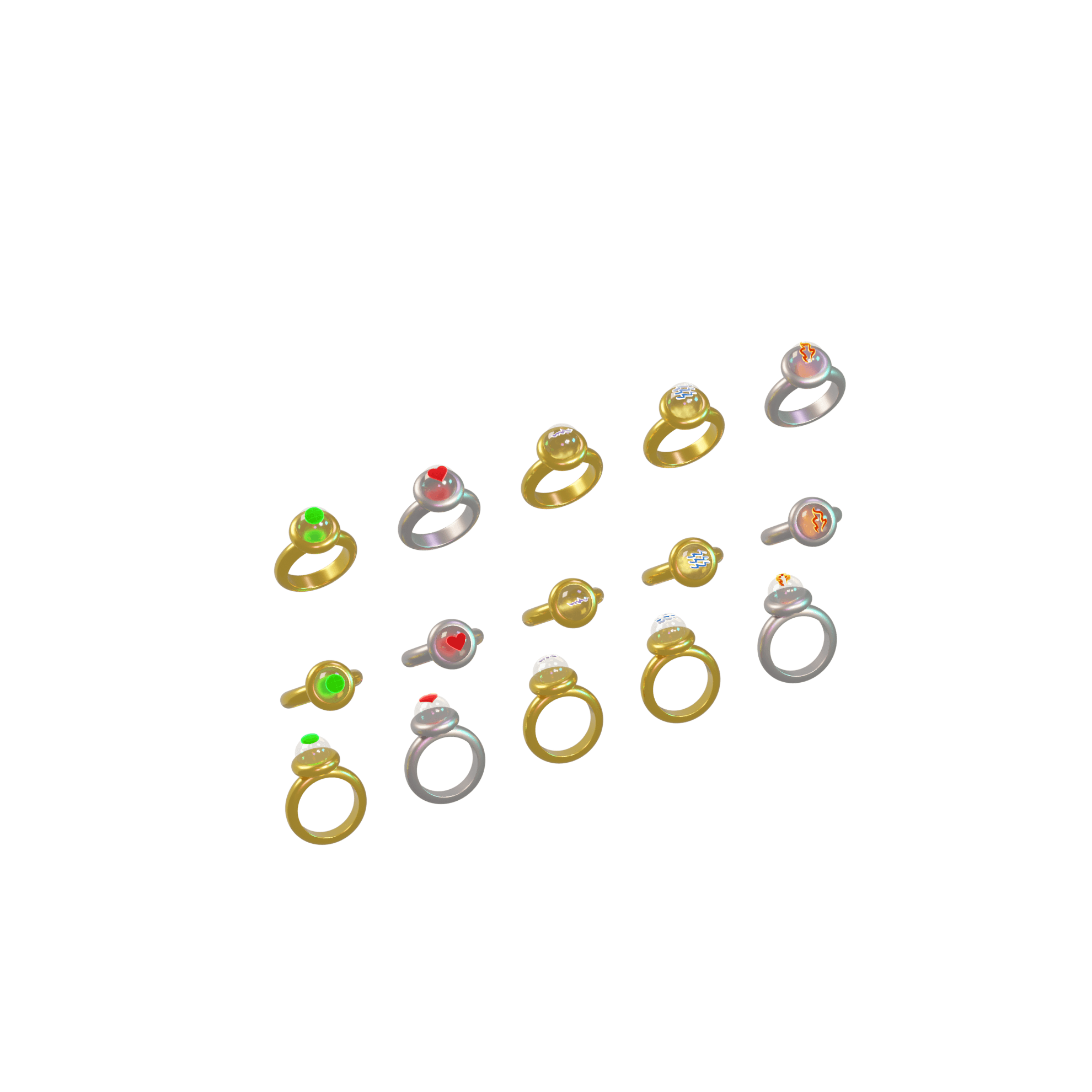 Captain Planet Ring Collection 3d model