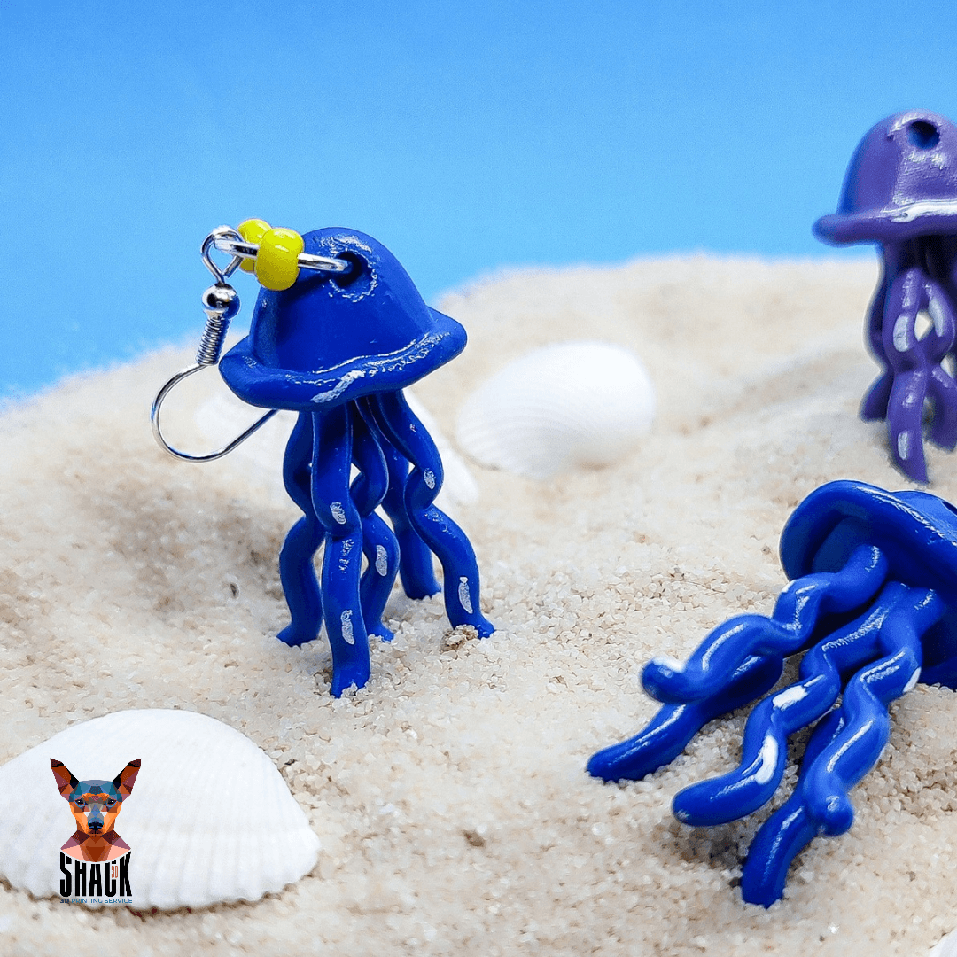 Jellyfish- Earrings-Summer Collection 3d model