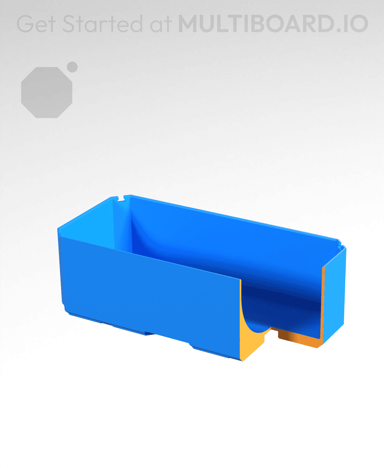 2x1x0.75 - Curved Bin - Multibin Insert 3d model