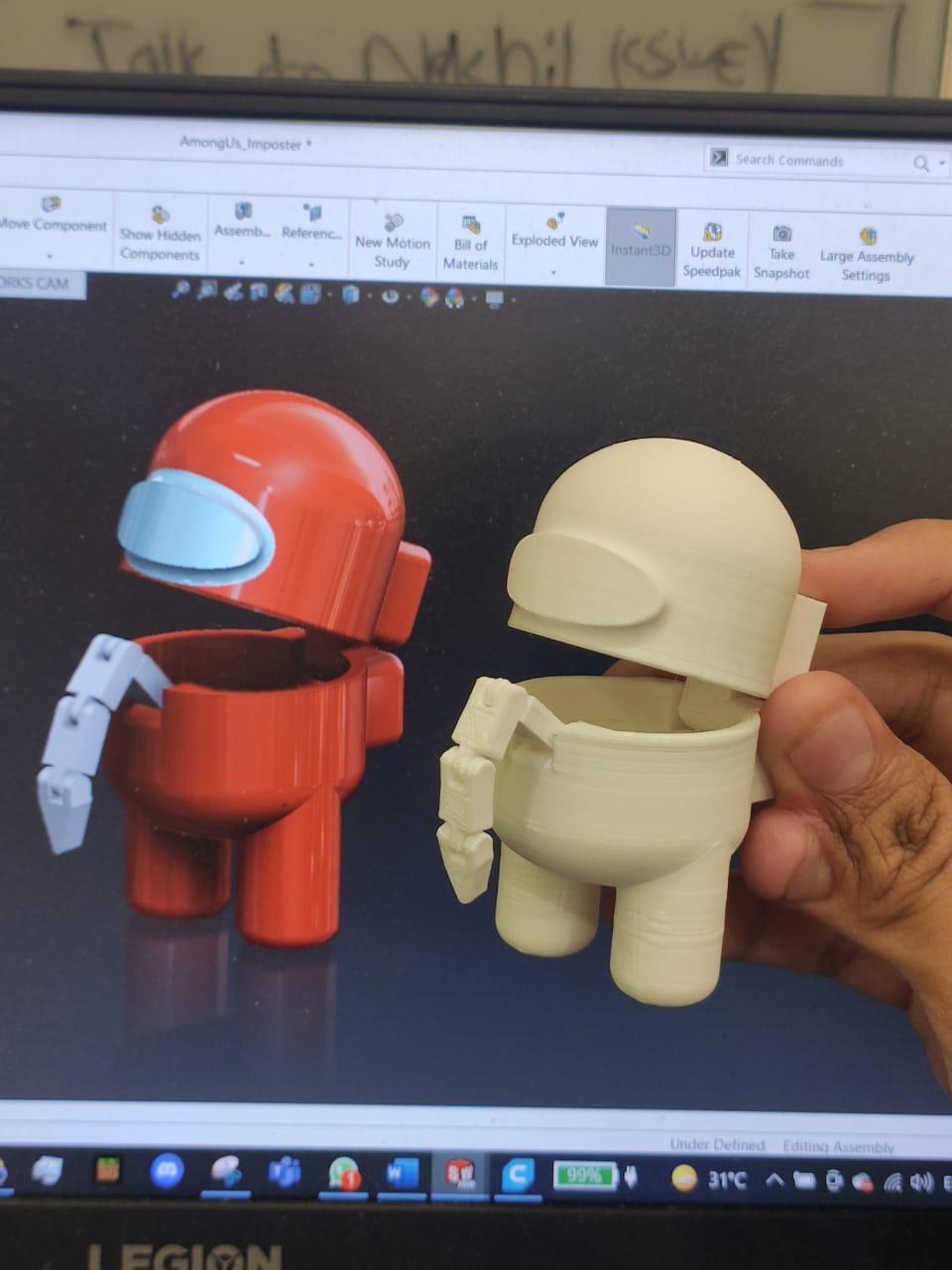 Among Us Imposter - CAD vs IRL - 3d model