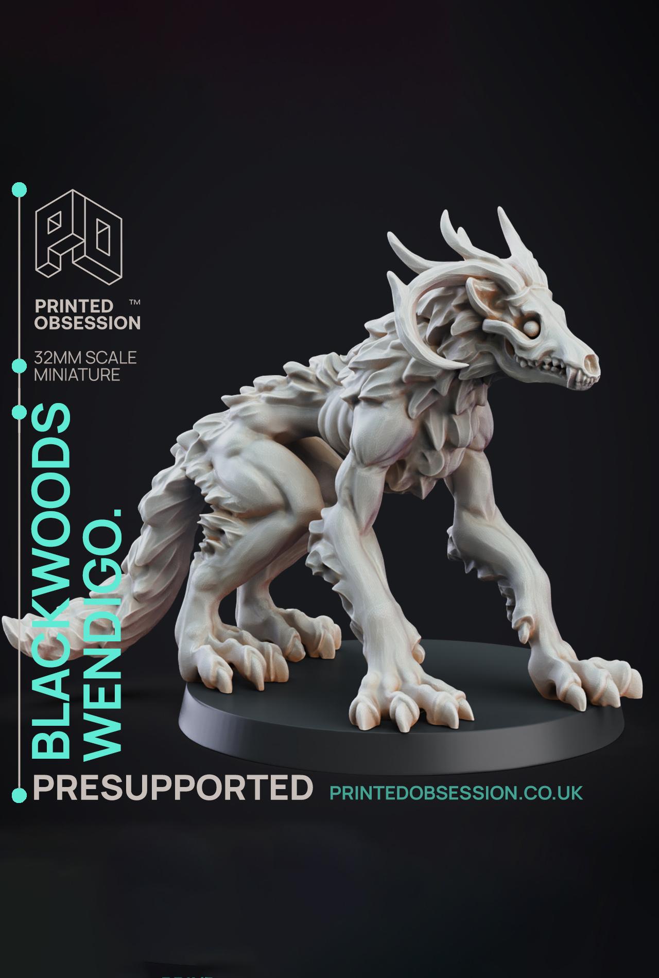 Wendigo - The Mists of Change - PRESUPPORTED - Illustrated and Stats - 32mm scale			 3d model