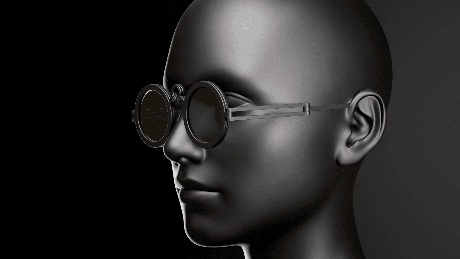 Samurai glasses 3d model