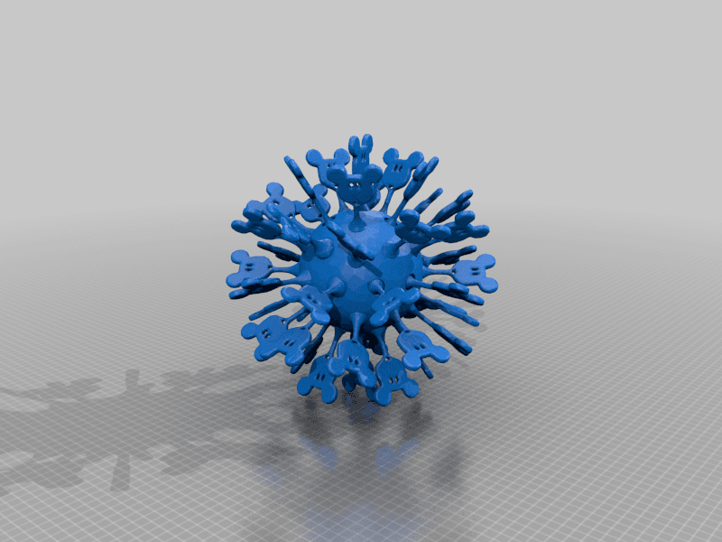 corona virus - COMICON variant 3d model
