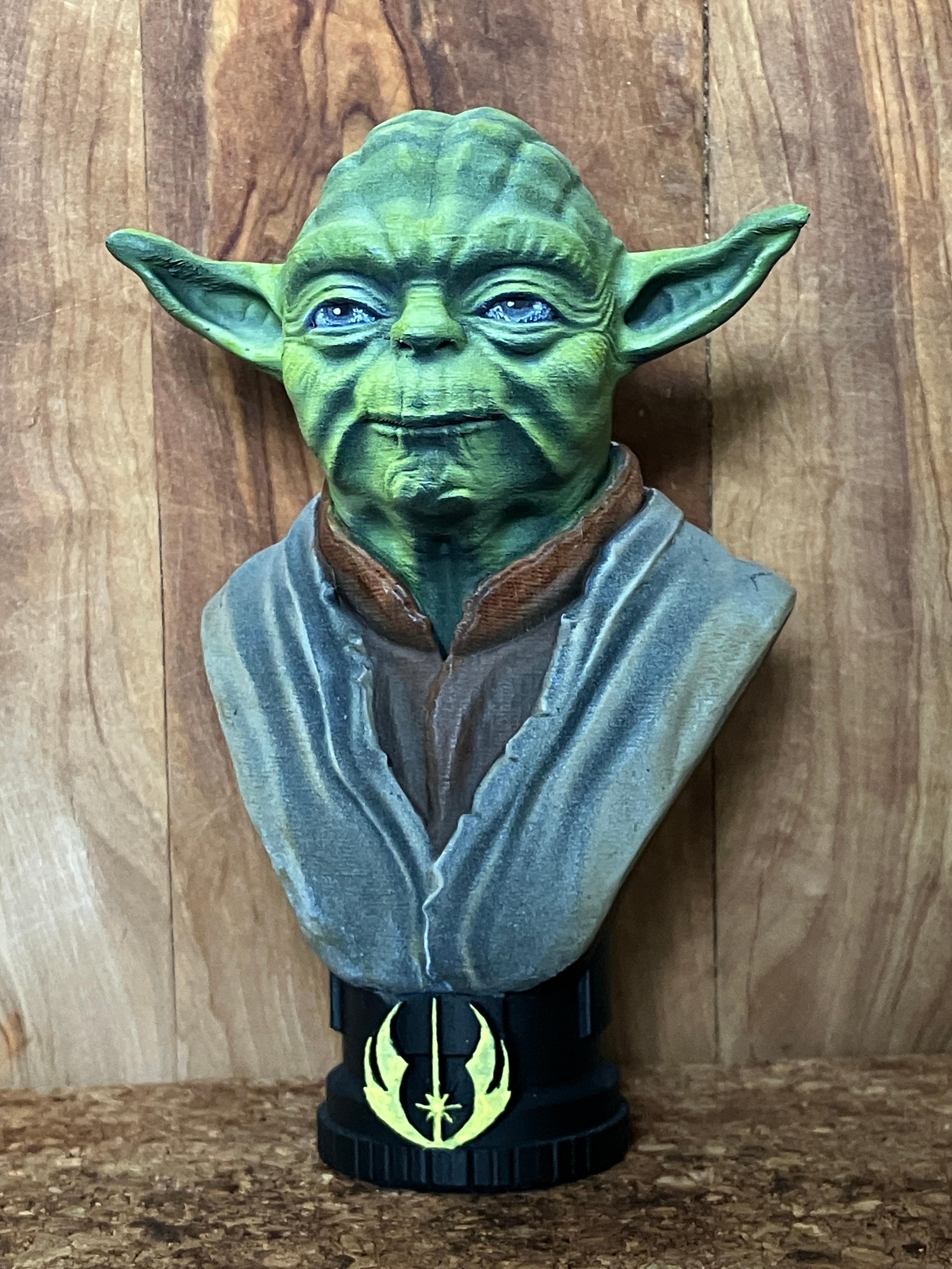 Master Yoda Bust (throwback) - Single Color Print -Acrylic Color Finish - 3d model