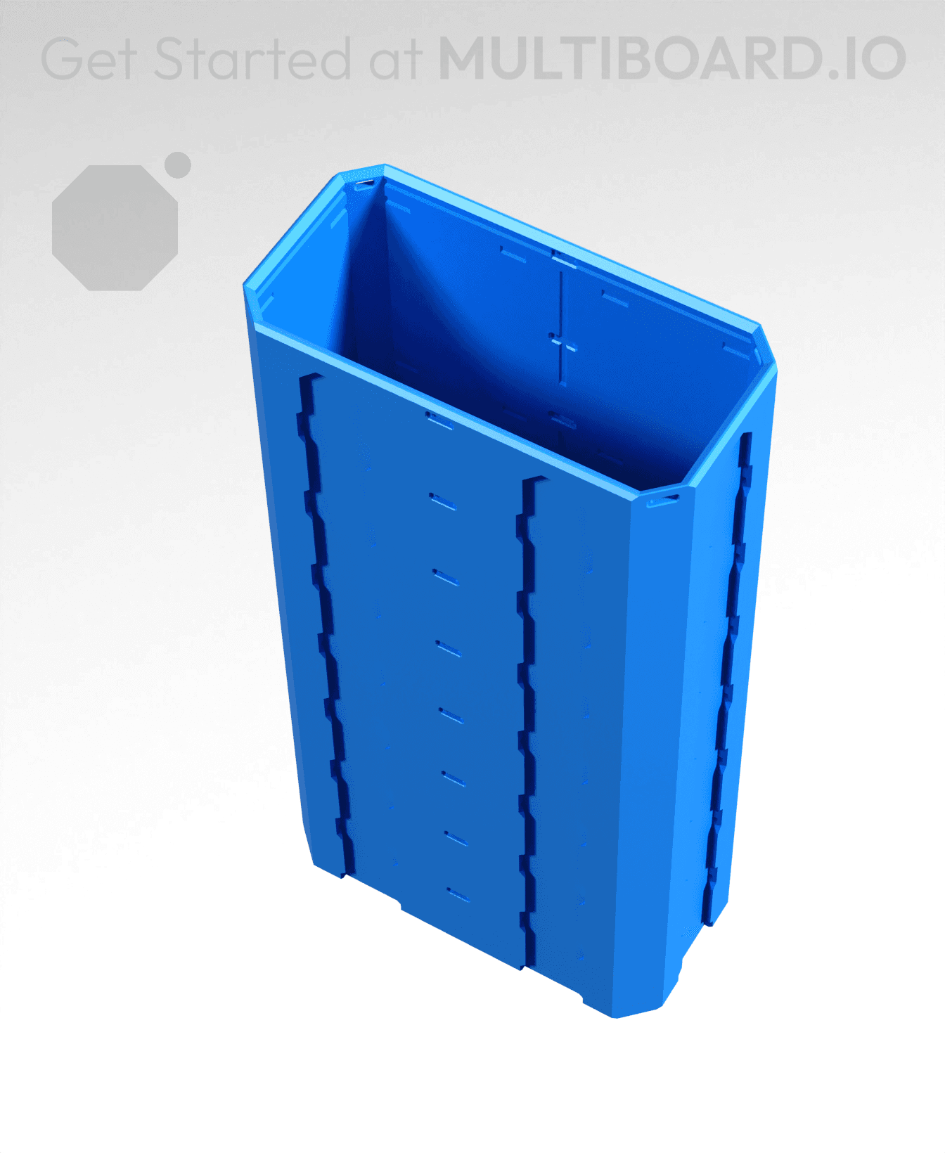 2x1x4 - Topped Multipoint Rail - Pop-In Bin Extension 3d model