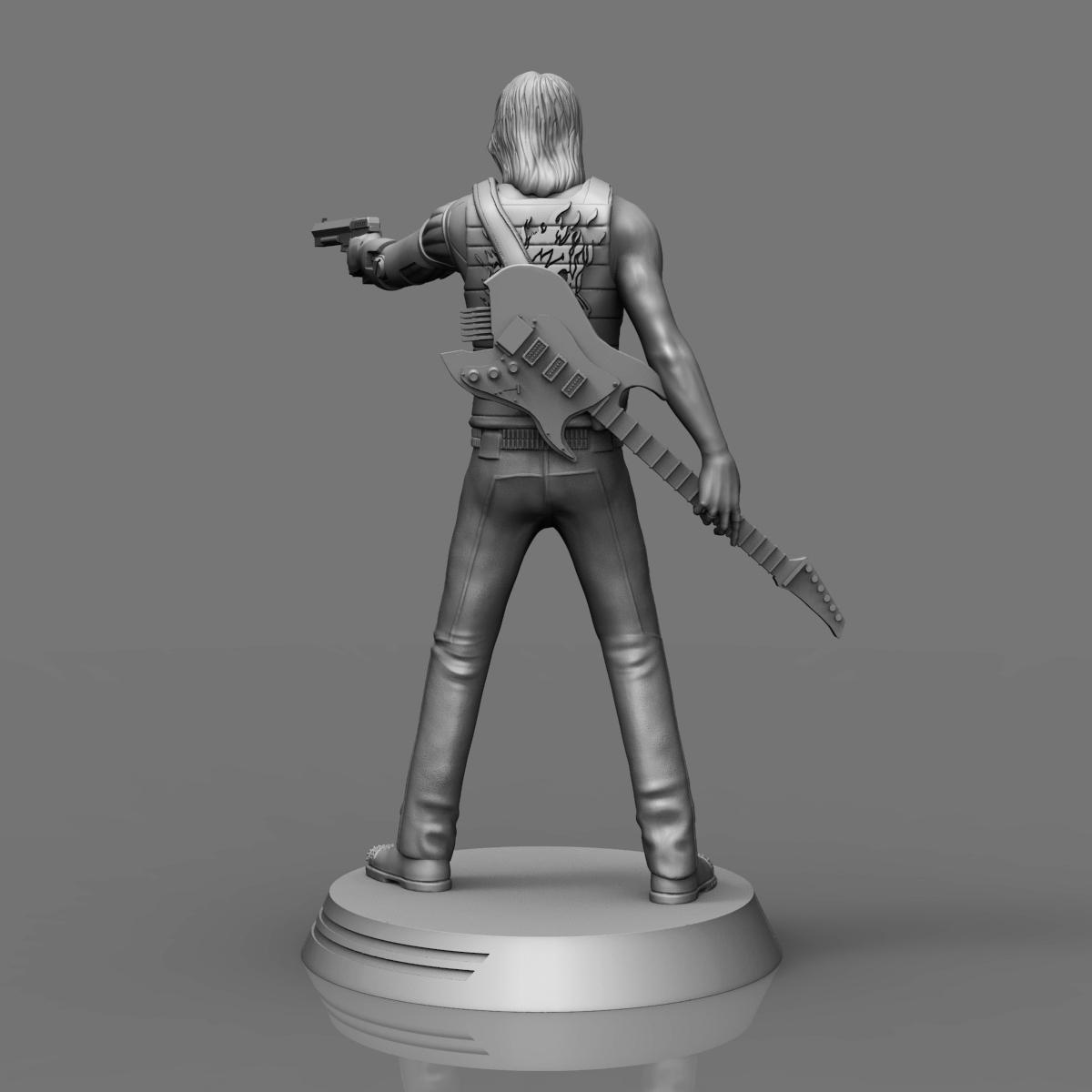 Johnny Silverhand figure - Cyberpunk 3d model
