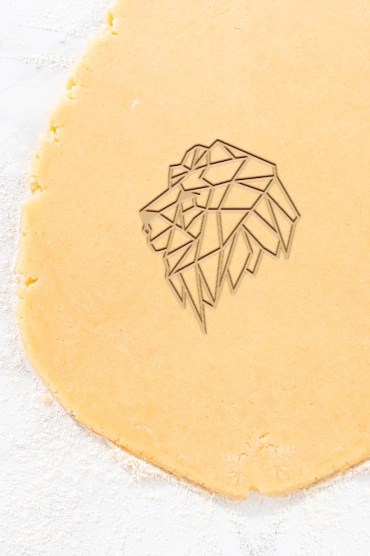 Geometric Lion Cookie Cutter, Biscuit Cutter 3d model