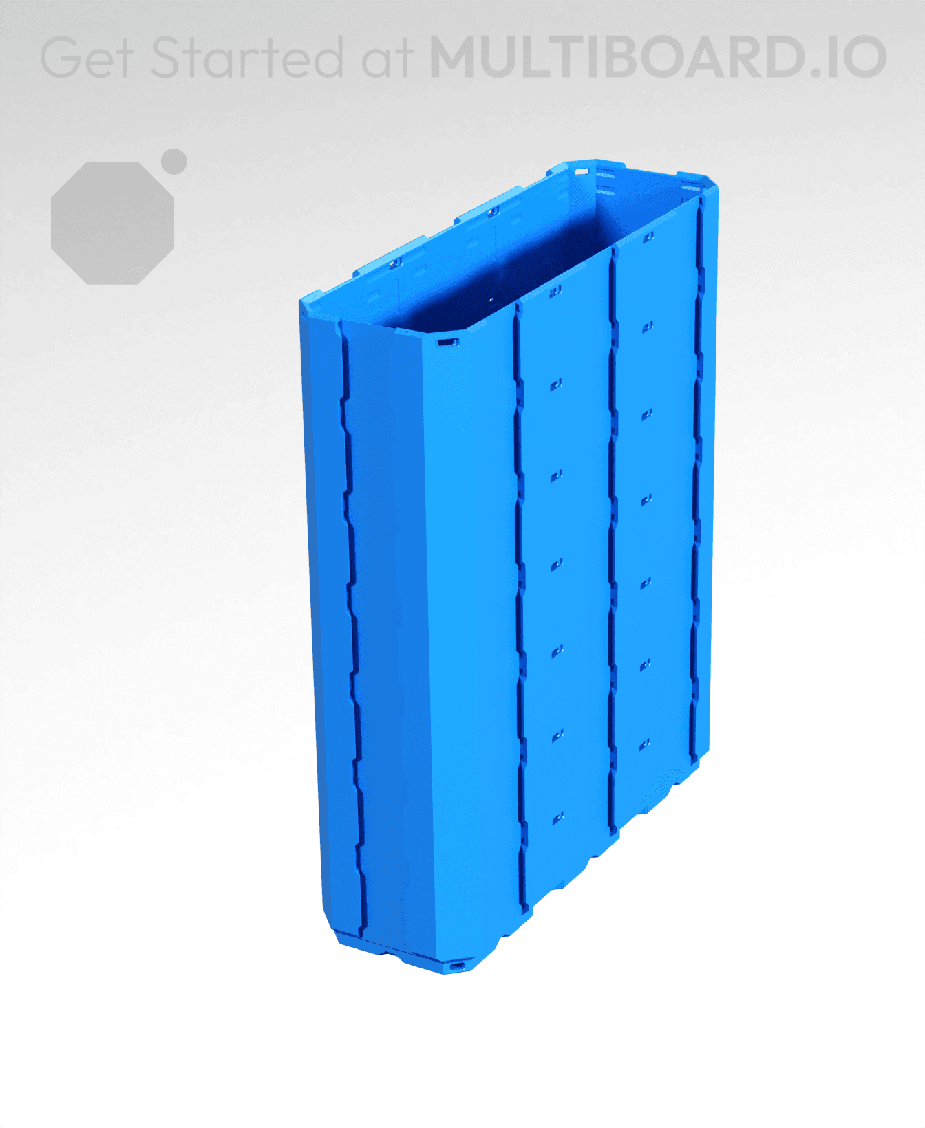 1x3x3.5 - Full Multipoint Rail - Multibin Shell 3d model