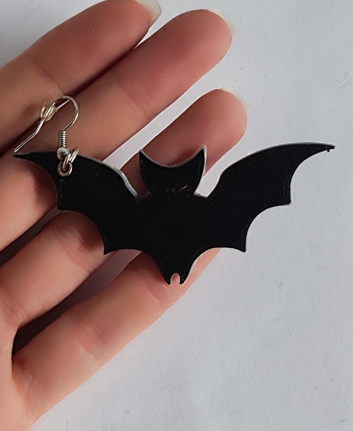 BAT-EARRINGS- HalloweenWearable 3d model