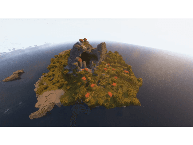Minecraft Cliff Island II 3d model