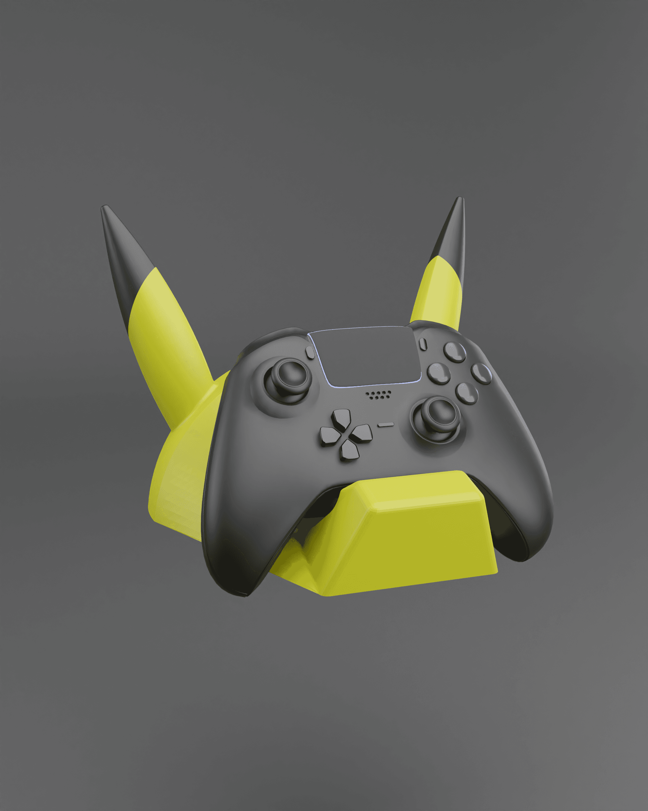Pikachu Themed Controller Holder Wall Mount - Fan Art 3d model