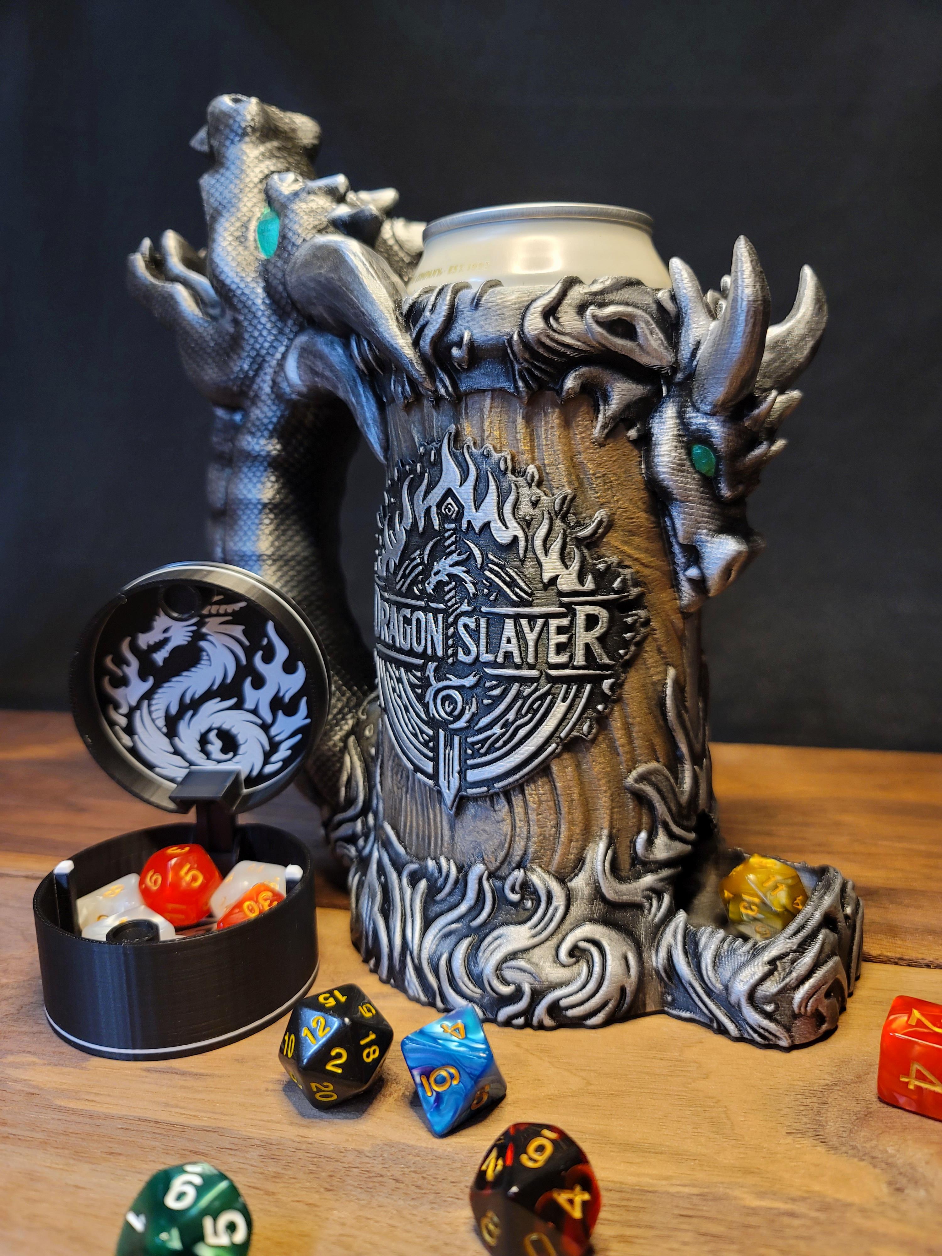 12oz. Dragon Slayer Can Cozy Dice Tower 3d model