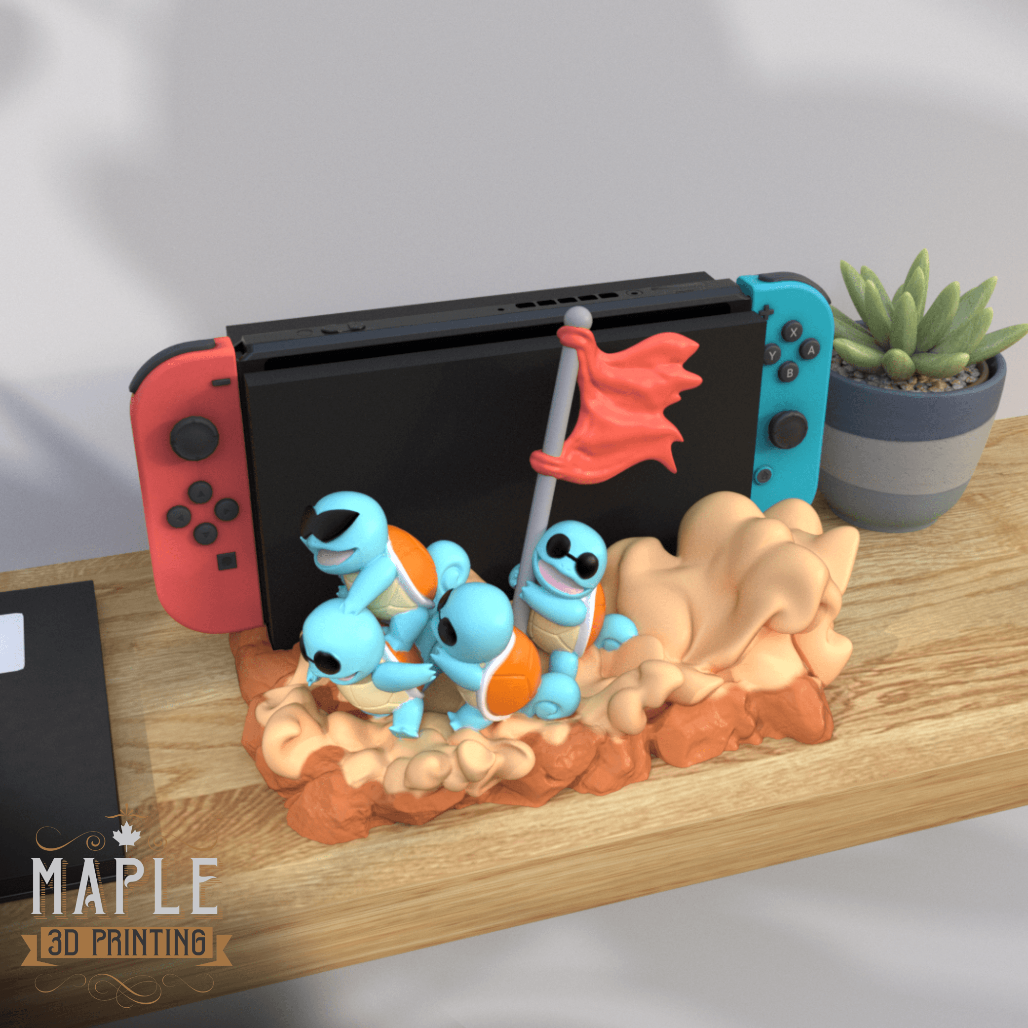 Nintendo Switch Dock - Squirtle Squad - Pokemon - Original/OLED 3d model