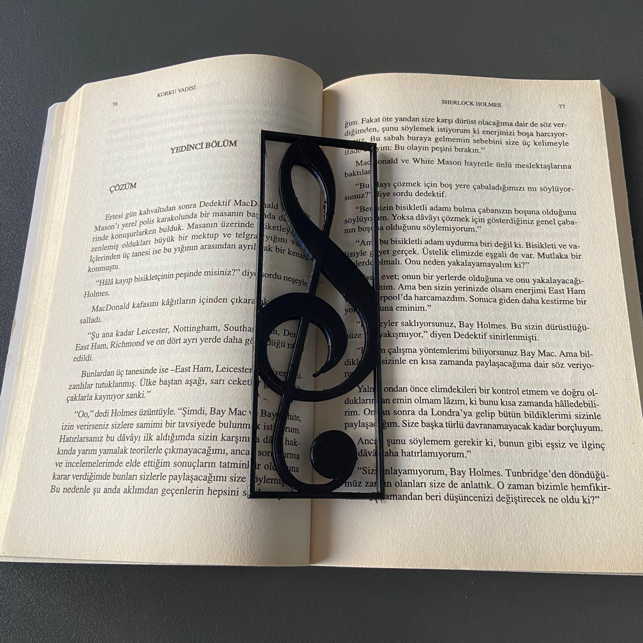 Treble Clef Bookmark 3d model