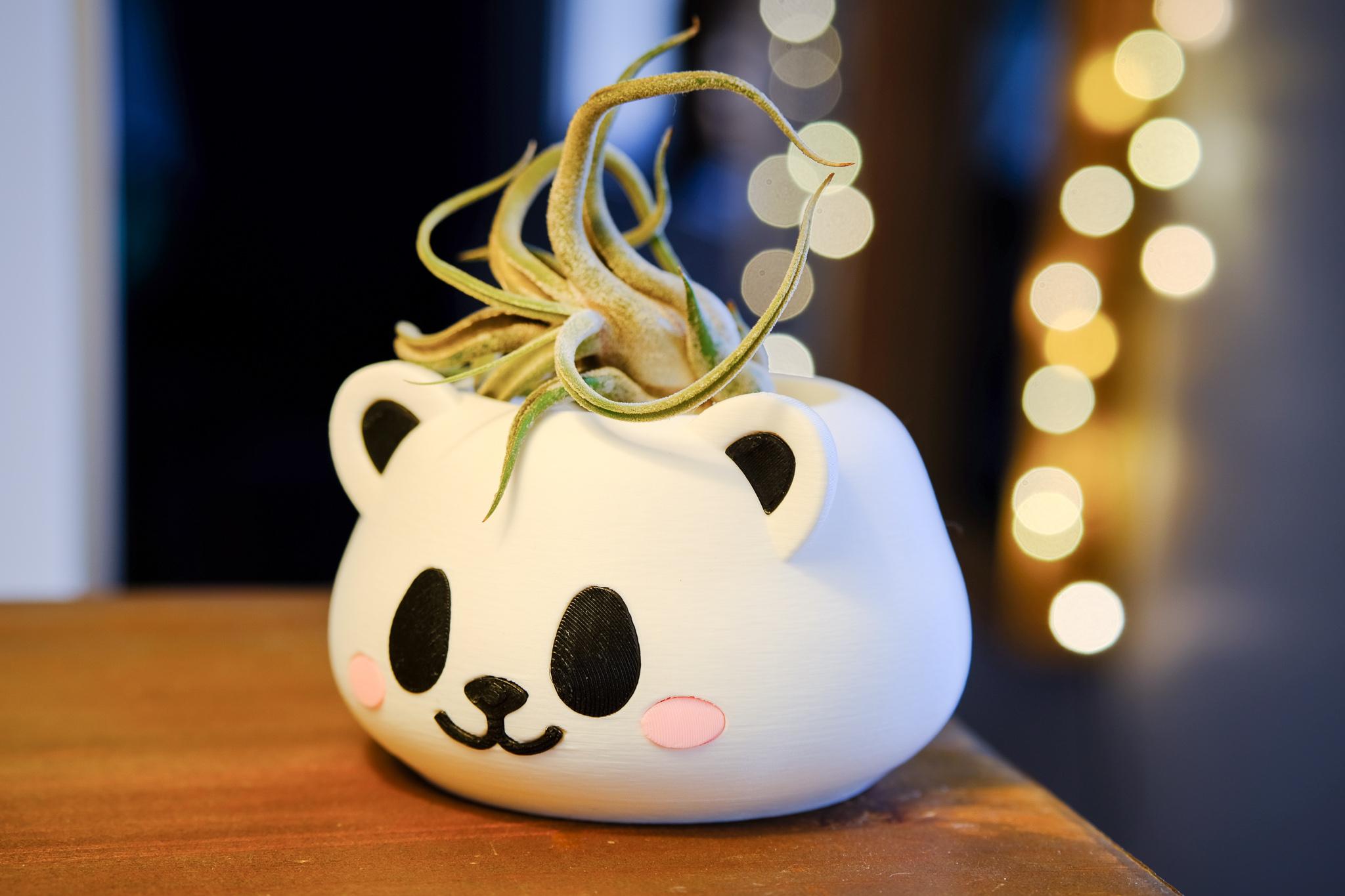 Cute Panda Planter 3d model