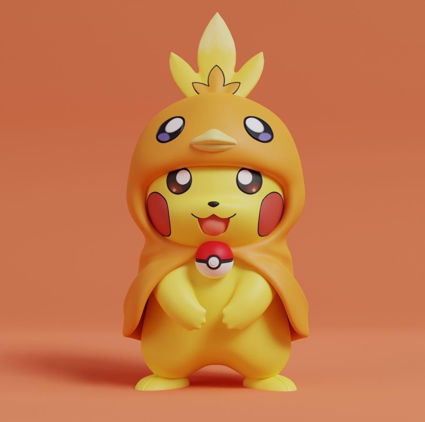 Cosplay Pikachu - Torchic 3d model