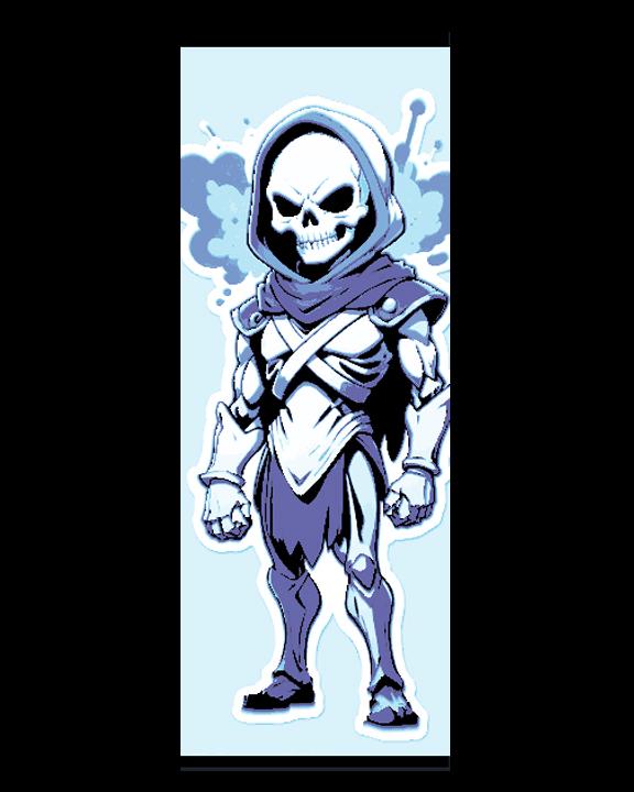 Cartoon Style Depiction of Skeletor from Masters of the Universe - Set of Bookmarks 3d model
