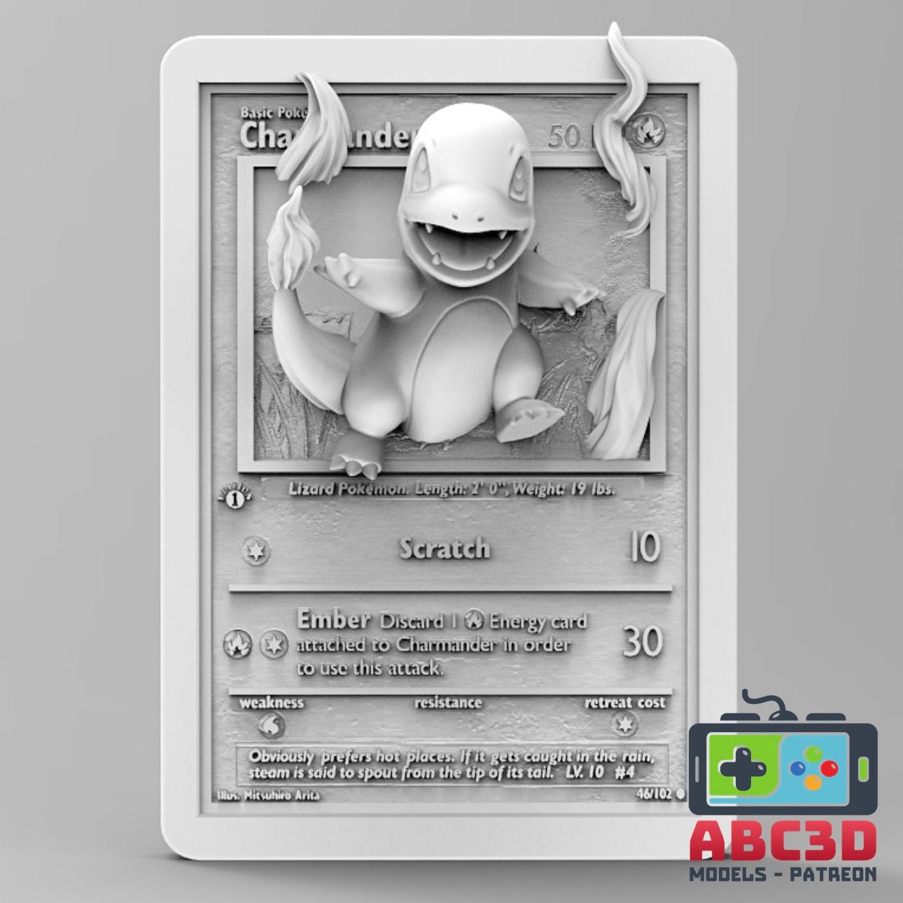 Charmander 3D Pokémon Pokemon Card 3d model