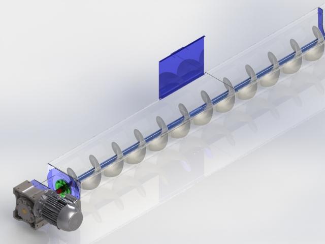 U Screw Conveyor (Transporte helicoidal con canalón en U) 3d model