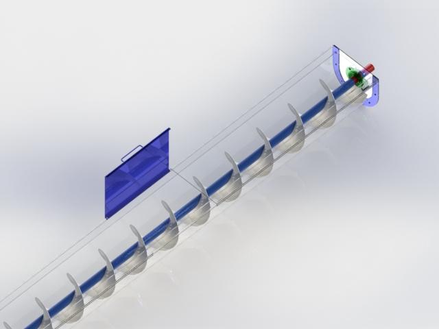 U Screw Conveyor (Transporte helicoidal con canalón en U) 3d model