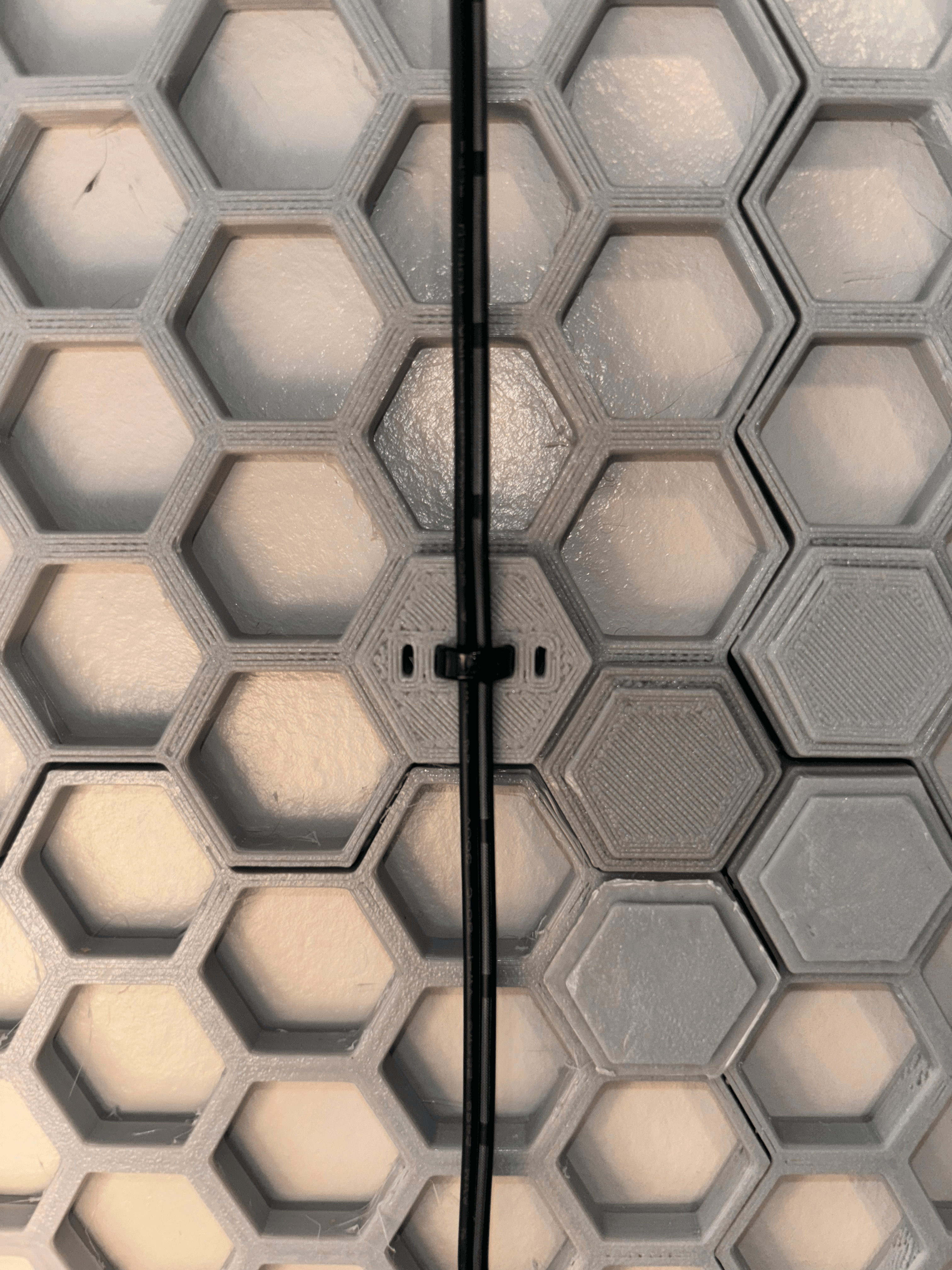 Honeycomb Storage Wall Zip Tie Insert 3d model