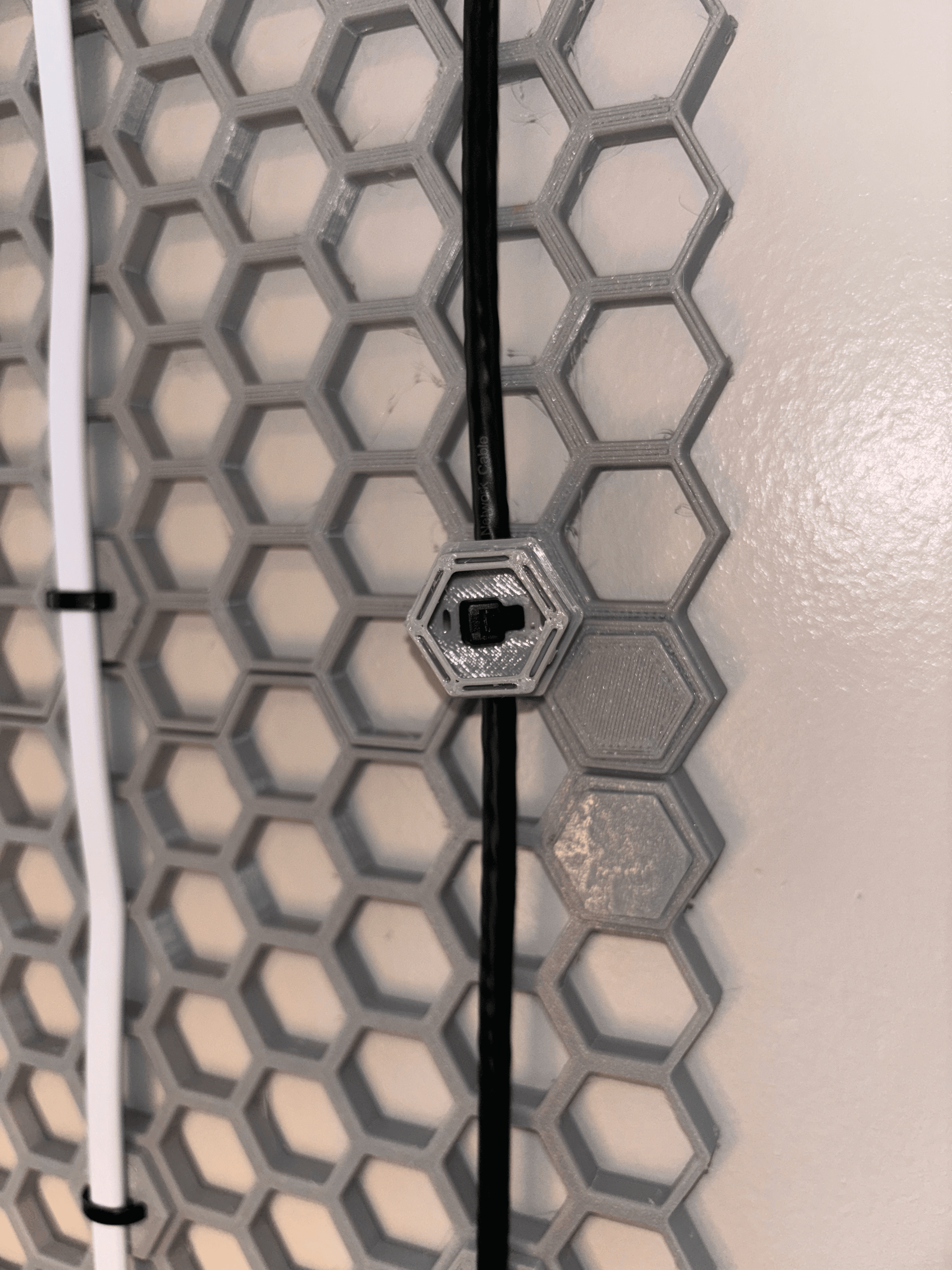 Honeycomb Storage Wall Zip Tie Insert 3d model