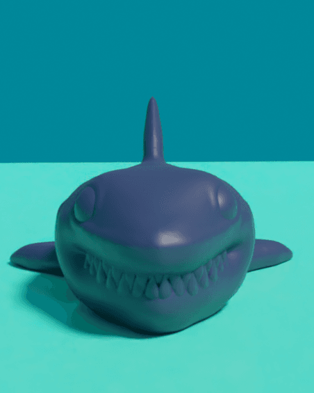 SIMPLE FLEXI SHARK - SUPPORT FREE - PRINT IN PLACE 3d model