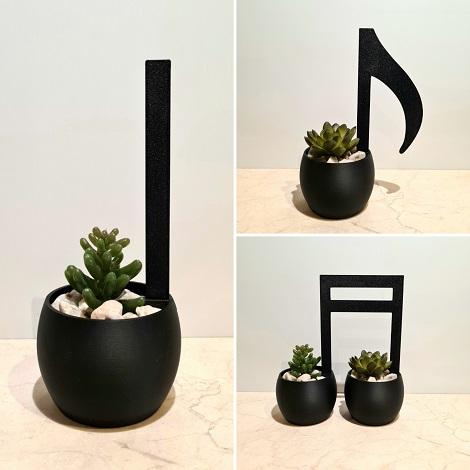 Music Note Flower Pot 