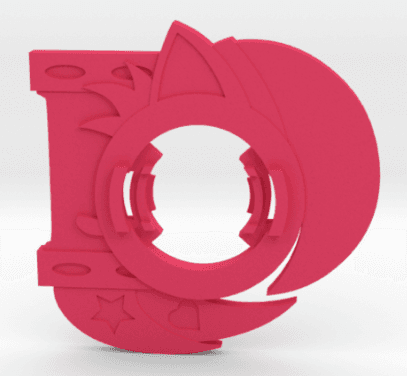 BEYBLADE AMY ROSE GT | COMPLETE | SONIC THE HEDGEHOG SERIES 3d model
