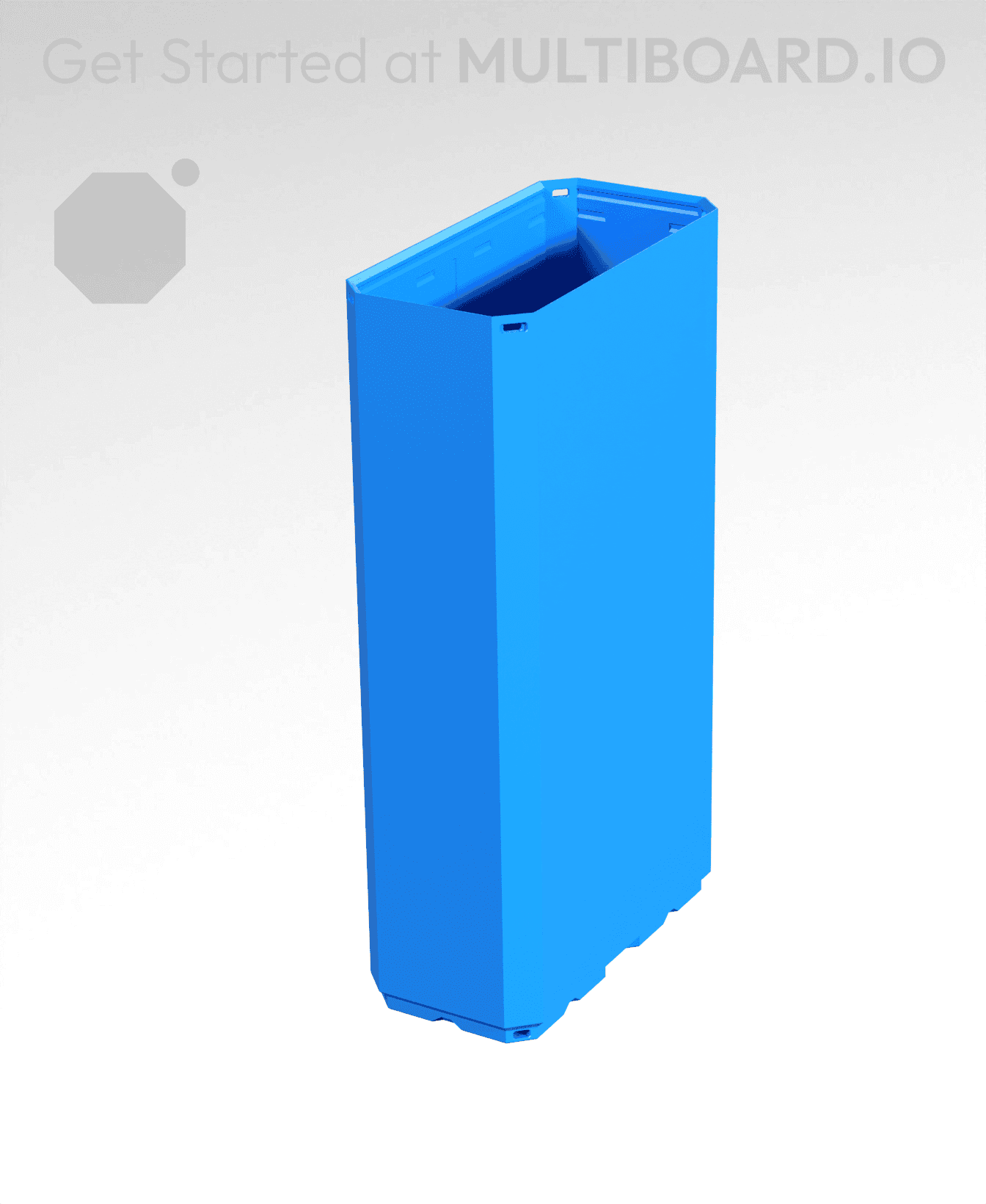 1x2x3.5 - Simple Walls - Multibin Shell 3d model