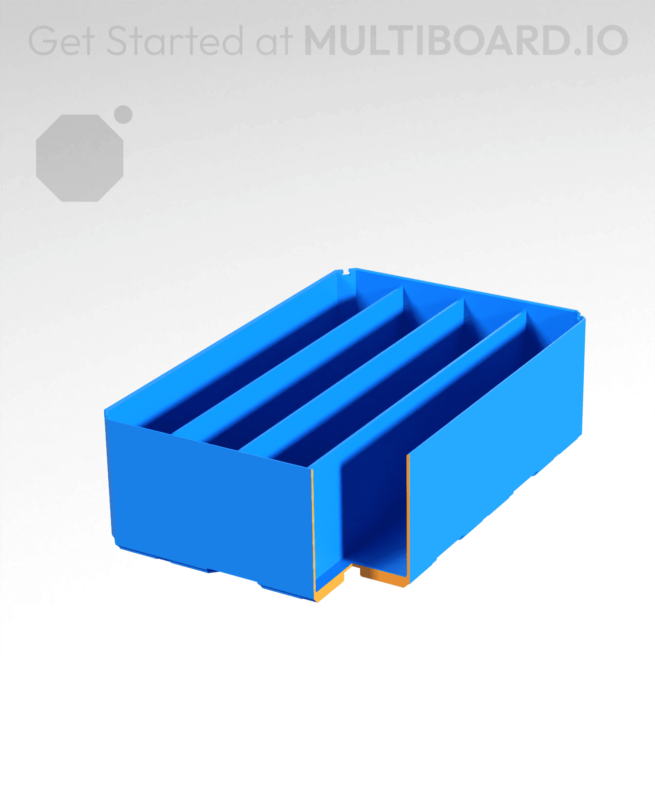 2x3x1 - Double Divided Bin - Multibin Insert 3d model