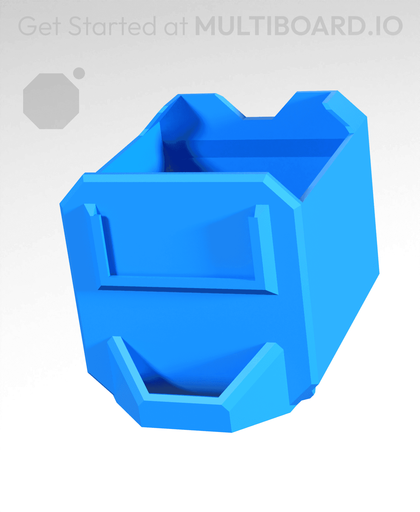 1x1x1-Deep - Grid Divided - Multibin Simple Drawer 3d model