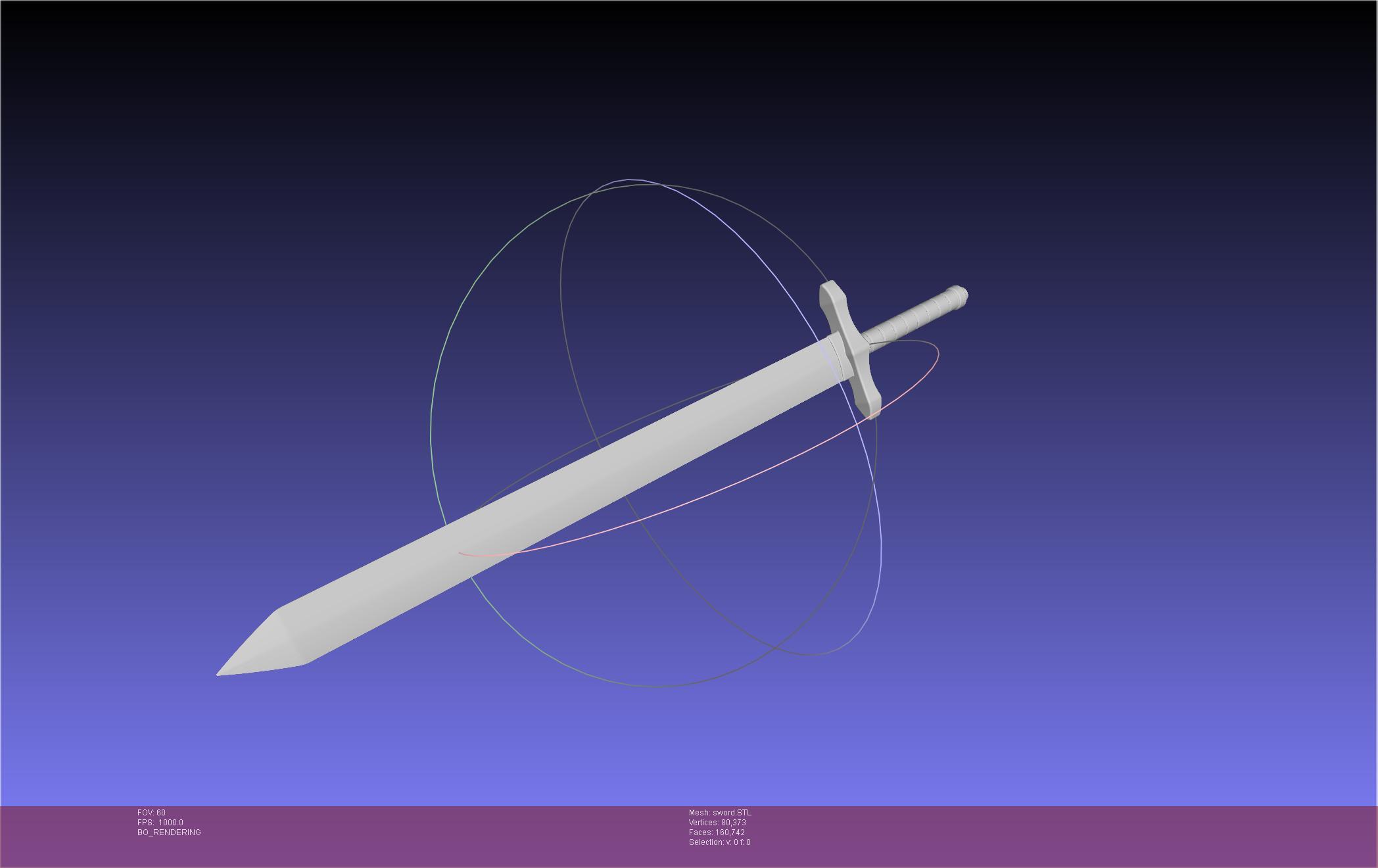 Solo Leveling Sword Intact And Broken Assembly 3d model